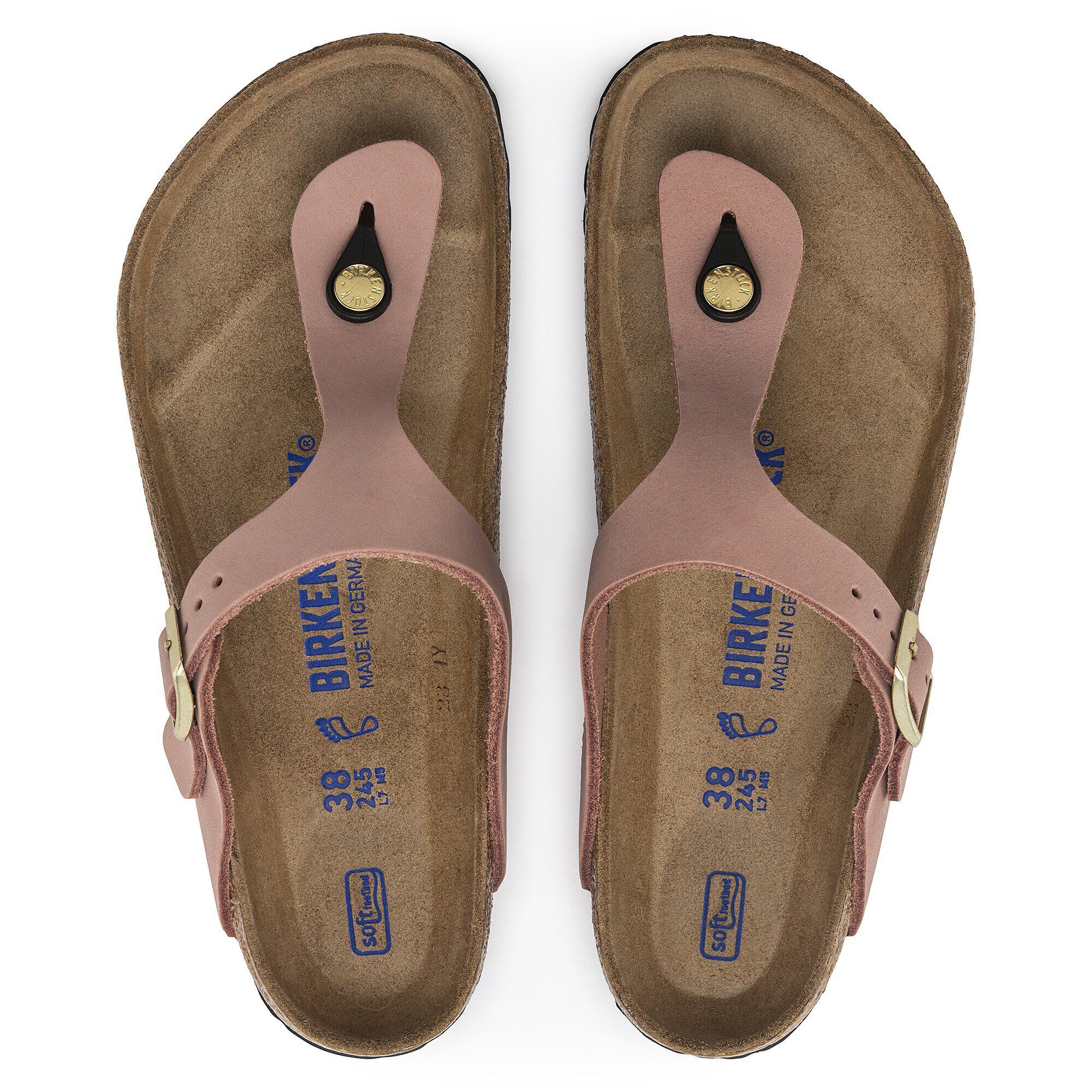 Gizeh Soft Footbed Nubuck Leather Old Rose BIRKENSTOCK