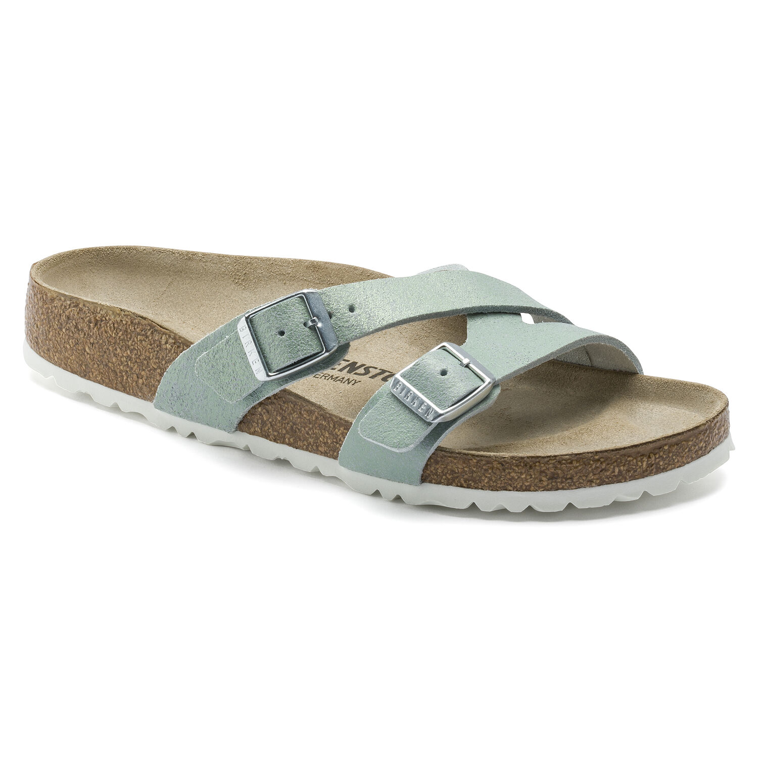 Yao Balance Suede Leather Washed Metallic Mineral | BIRKENSTOCK