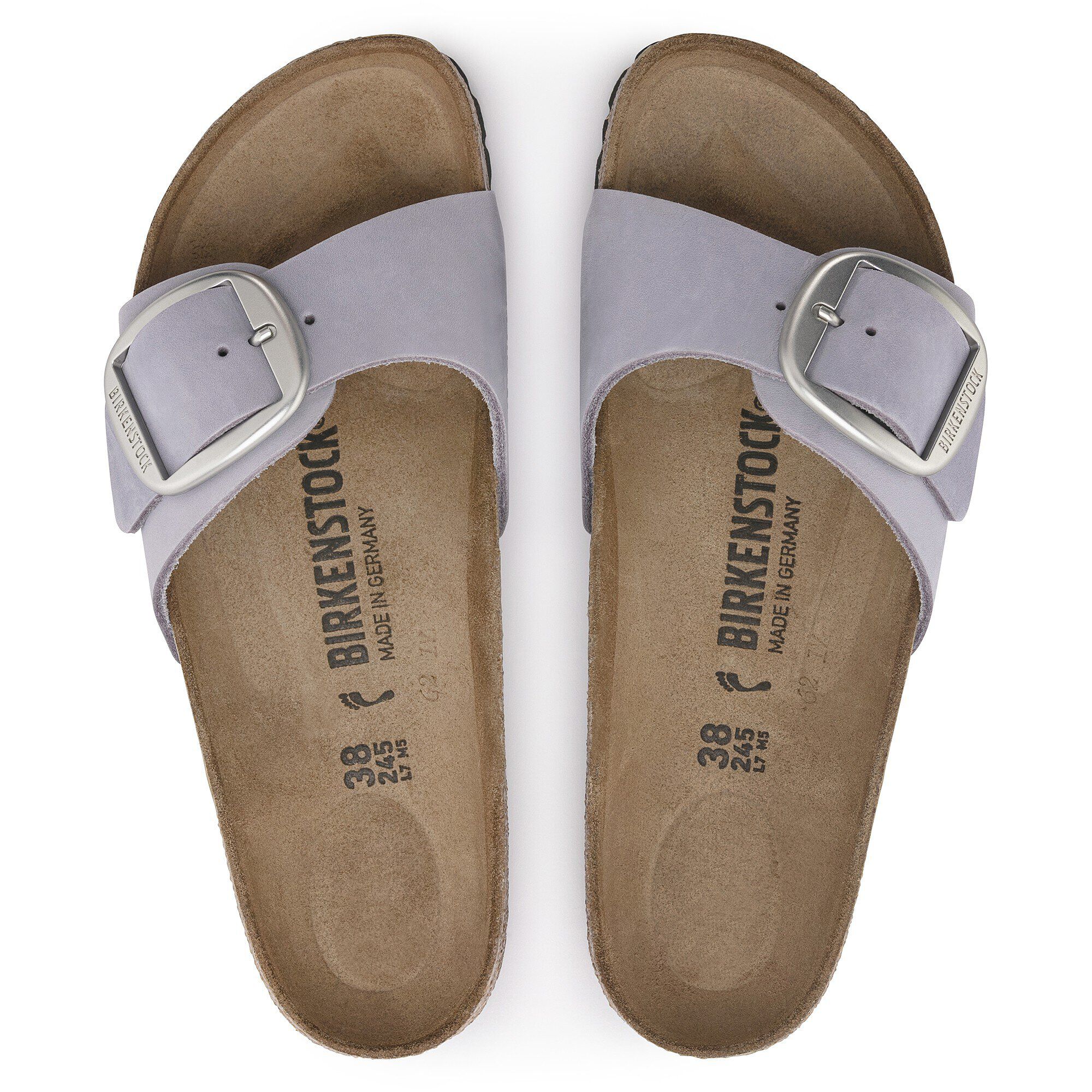 Madrid Big Buckle Nubuck Leather Purple Fog BIRKENSTOCK