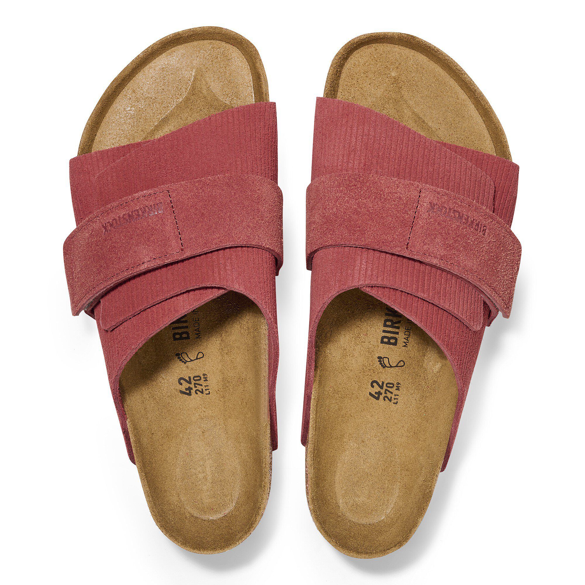 Kyoto Suede Embossed Corduroy Sienna Red | BIRKENSTOCK
