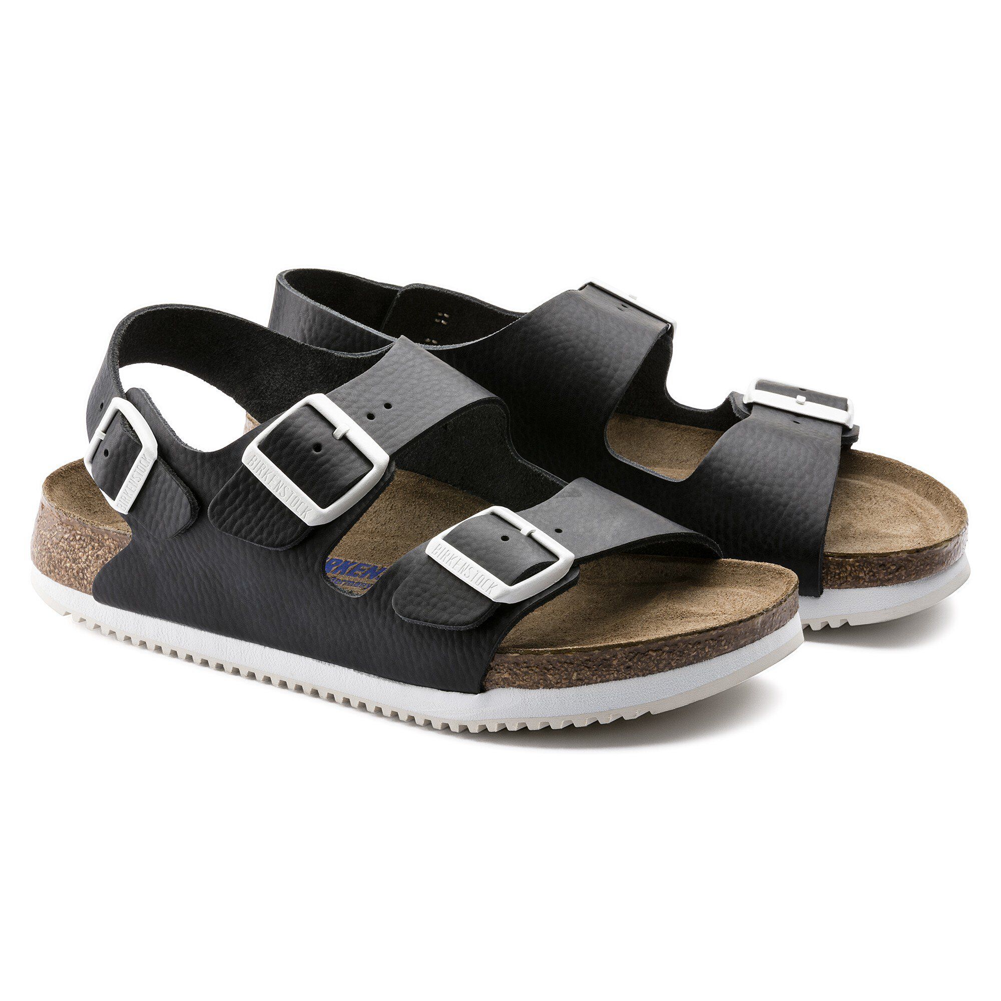 Milano Soft Footbed Leather Black BIRKENSTOCK