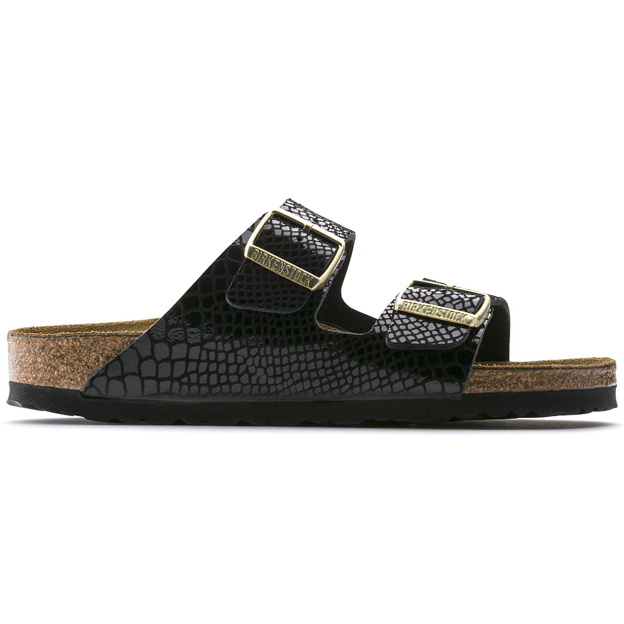 Birkenstock arizona snake black top