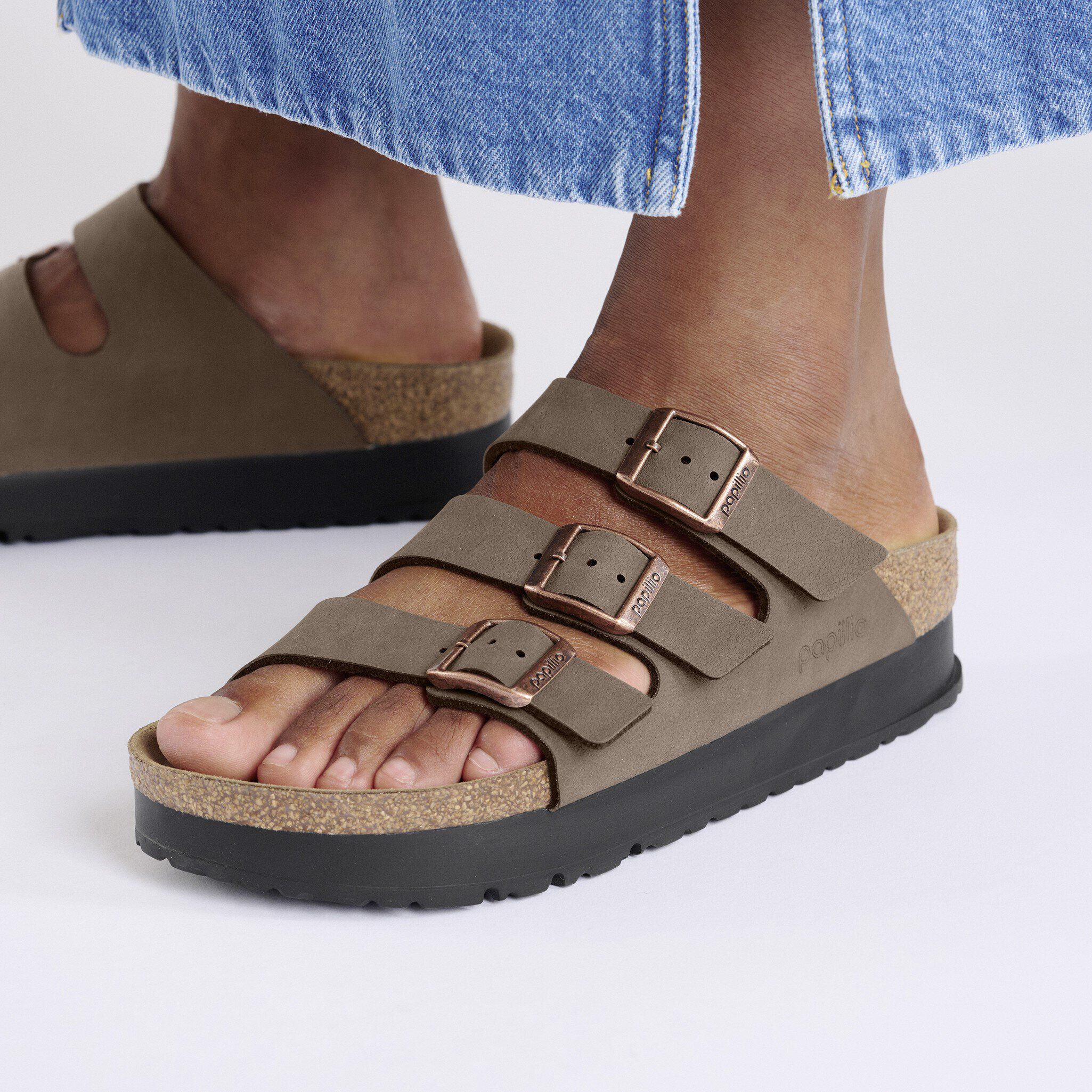 Florida Flex Platform Birkibuc Mocha | BIRKENSTOCK