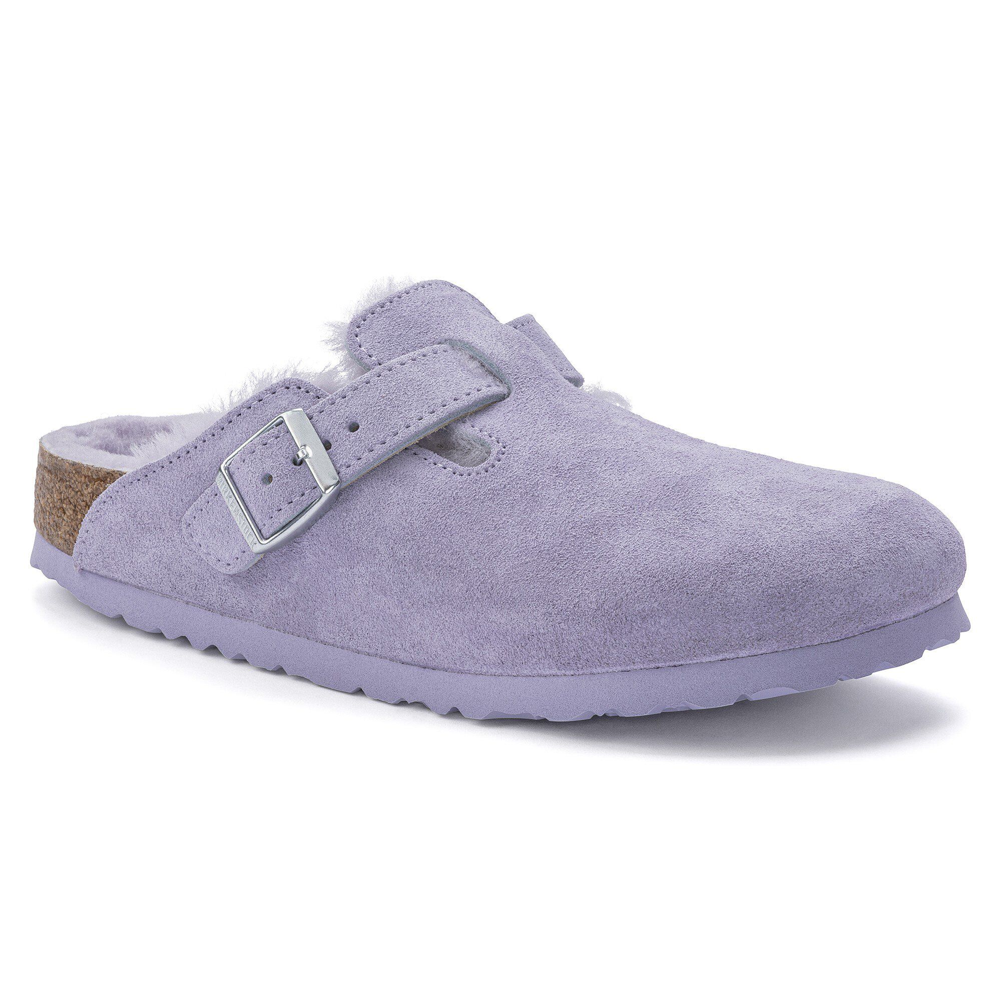 Birkenstock boston fur clogs clearance