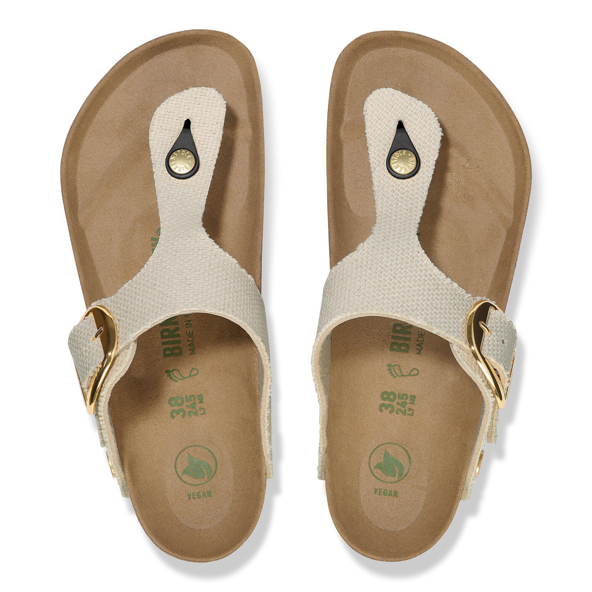 Gizeh Vegan Big Buckle Textile Canvas Eggshell BIRKENSTOCK