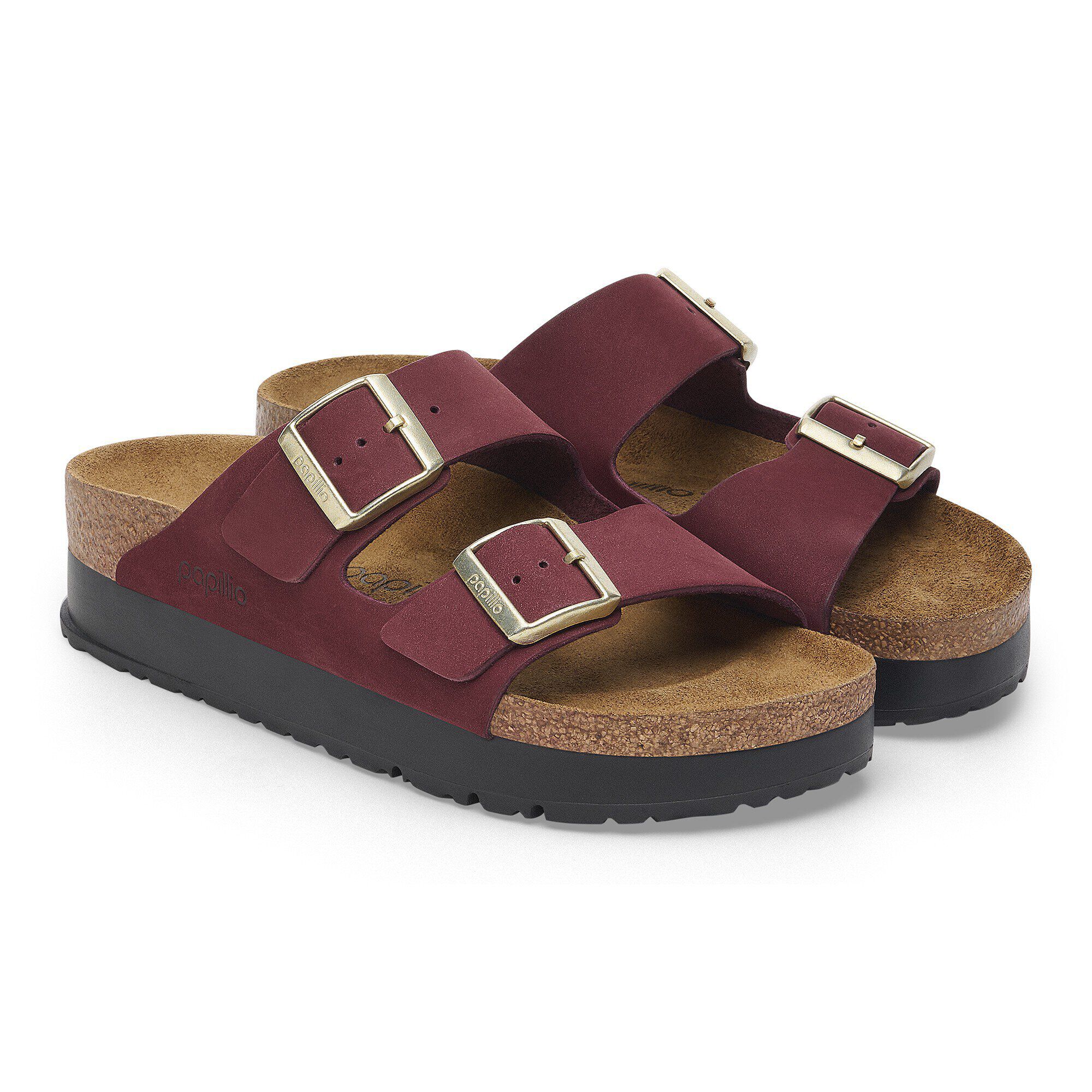 品質は非常に良い Nubuck Platform Flex Arizona Leather BIRKENSTOCK | Zinfandel 靴