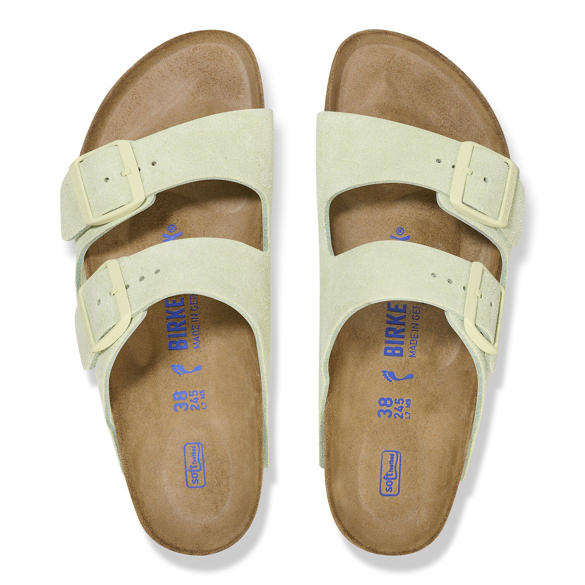 Arizona Soft Footbed Suede Leather Faded Lime | BIRKENSTOCK Arizona Soft Footbed Suede Leather Faded Lime | BIRKENSTOCK