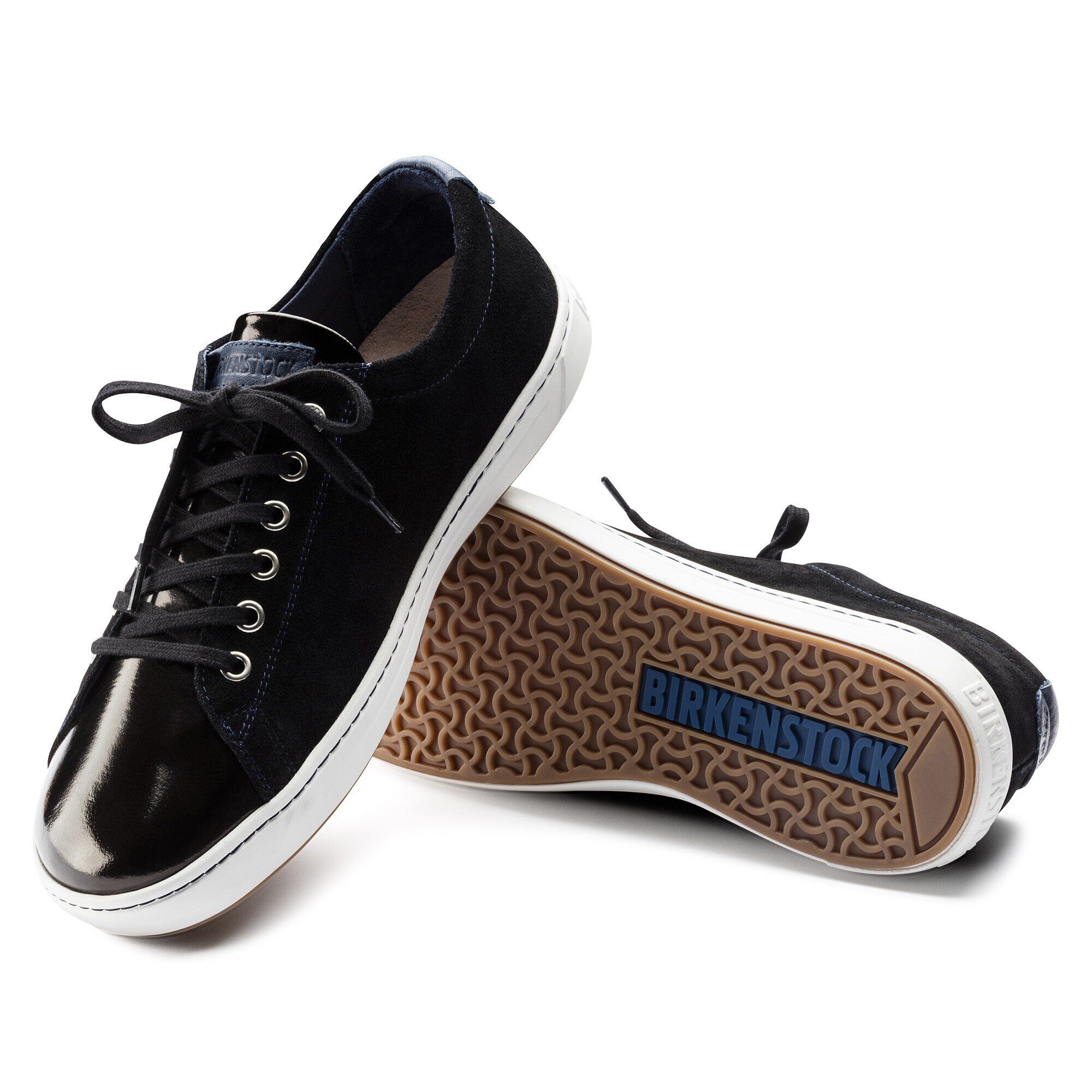 Arran Men Suede Patent Black BIRKENSTOCK
