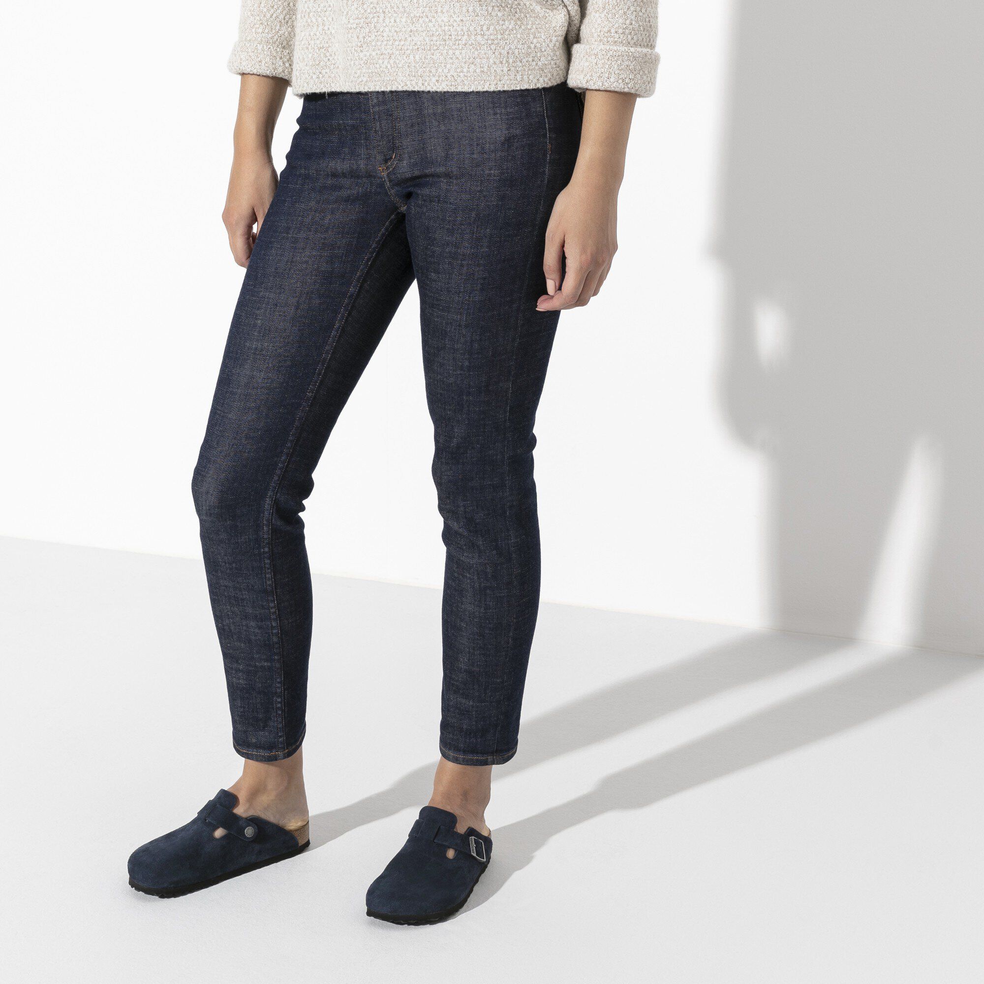 Boston Soft Footbed Suede Leather Night BIRKENSTOCK