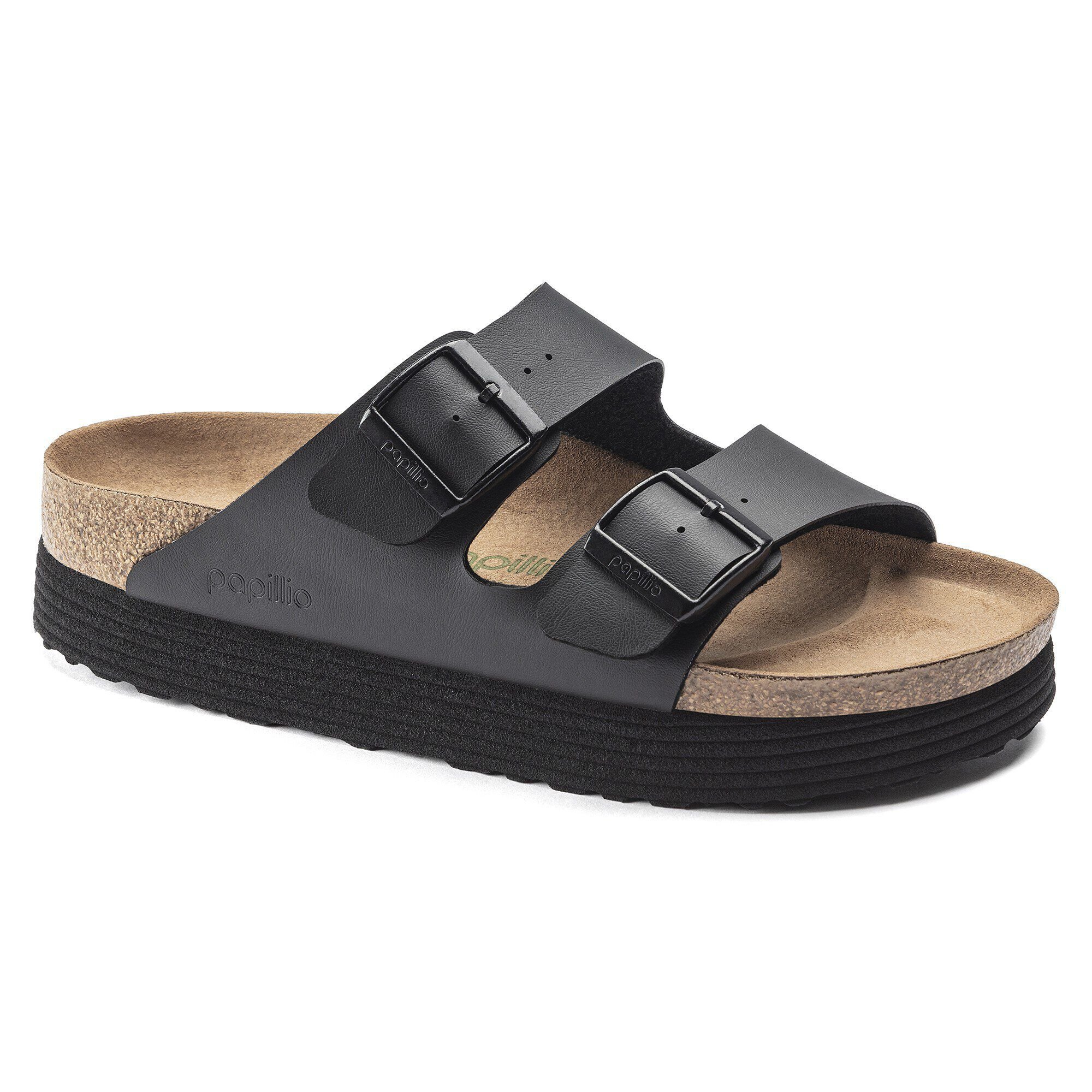 Arizona Platform Vegan Birko Flor Black BIRKENSTOCK
