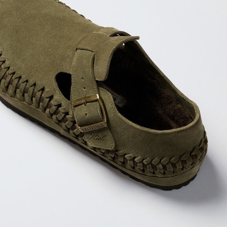 Kith London Braided Suede Leather Olive Night