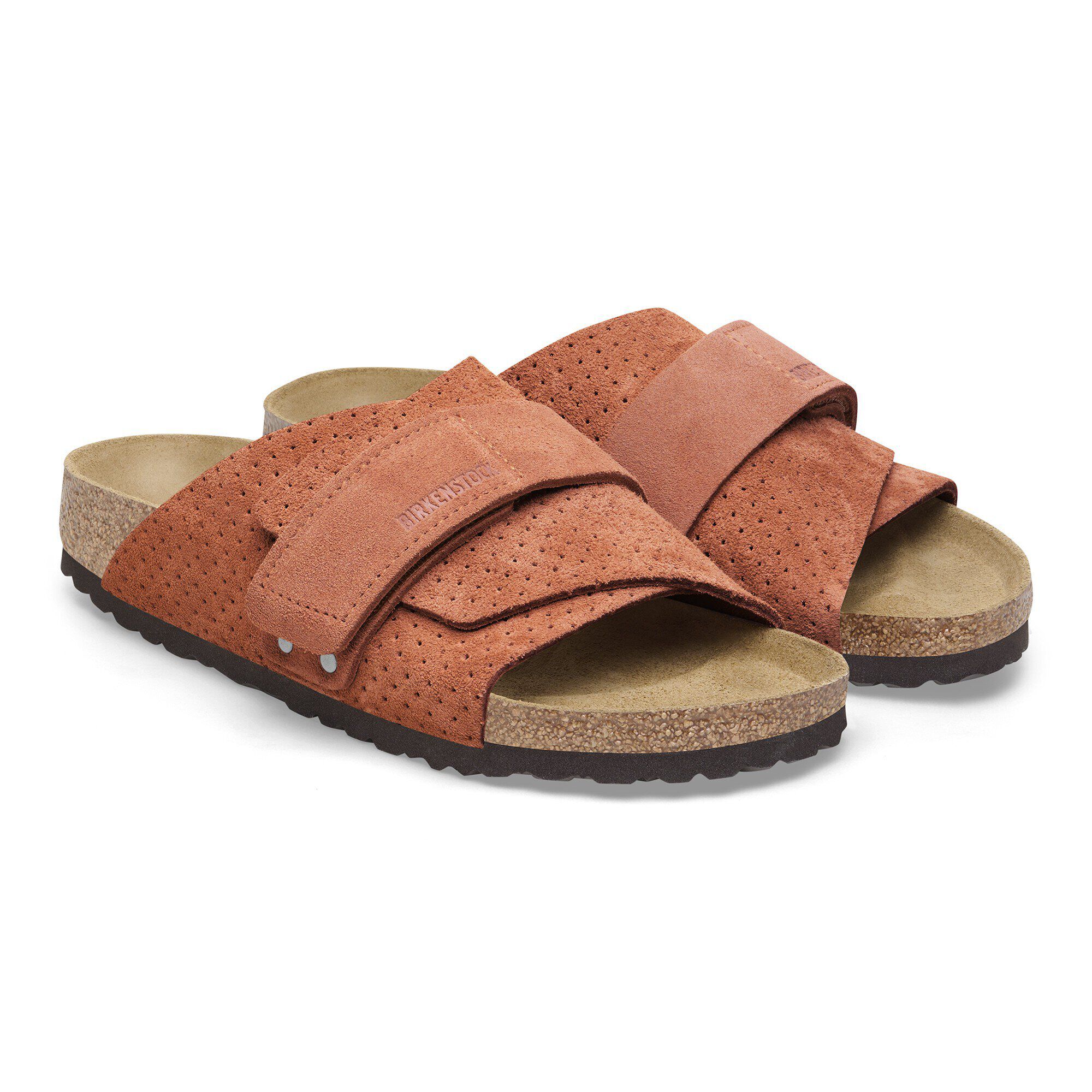 超特価セール開催！！ Kyoto Suede Embossed Dotted Burnt Orange | BIRKENSTOCK 靴