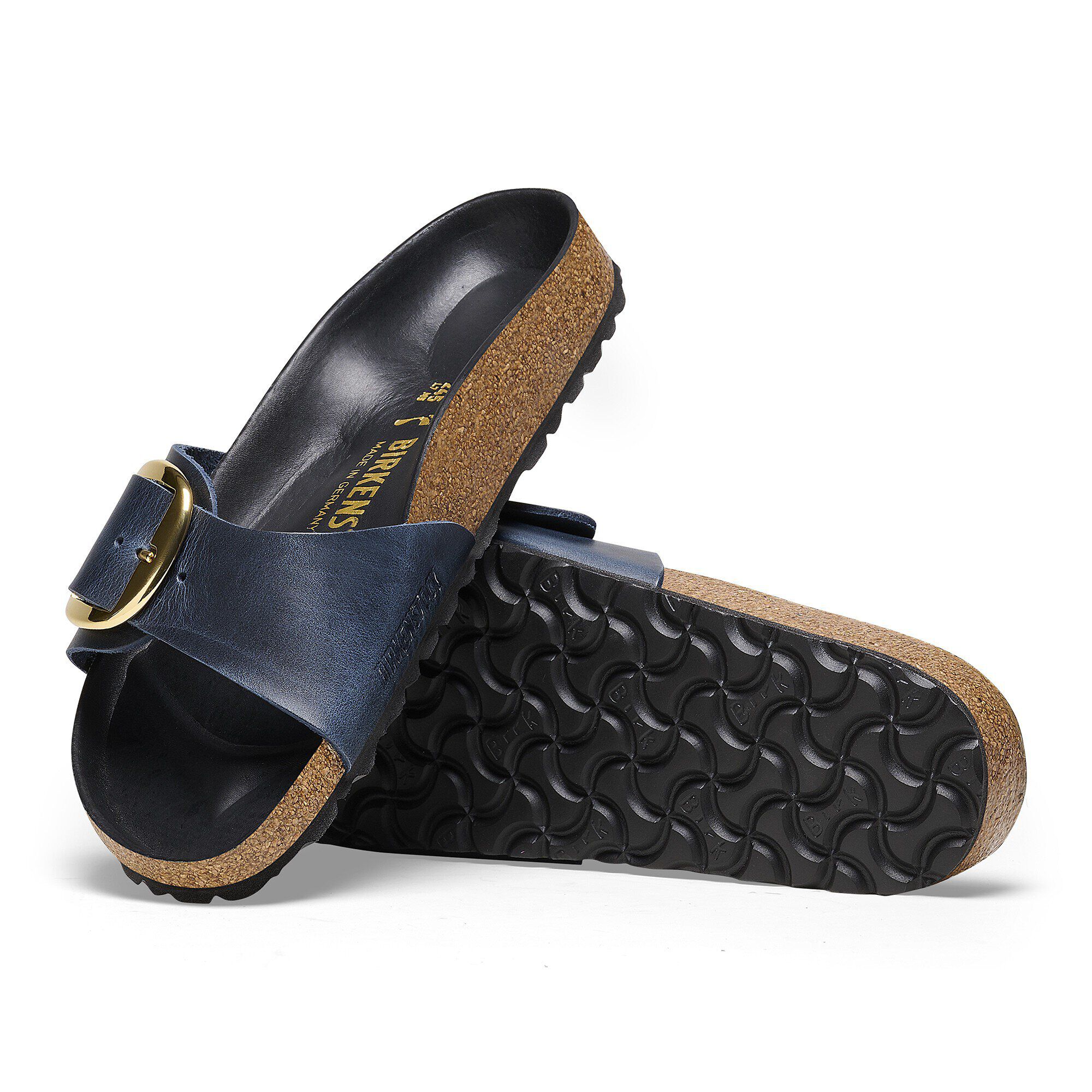 Birkenstock madrid big hotsell buckle insignia blue