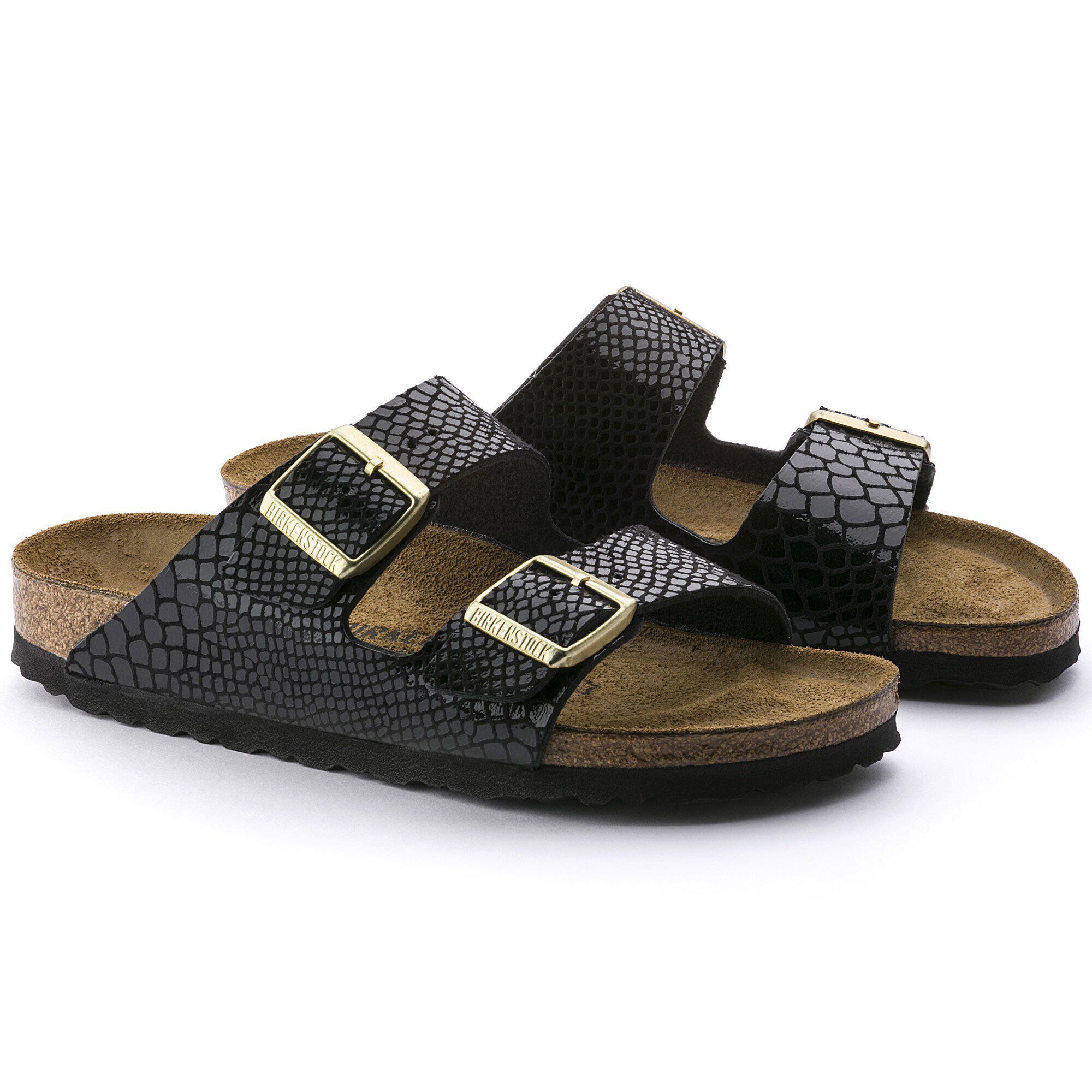 Birkenstock arizona outlet snakeskin black