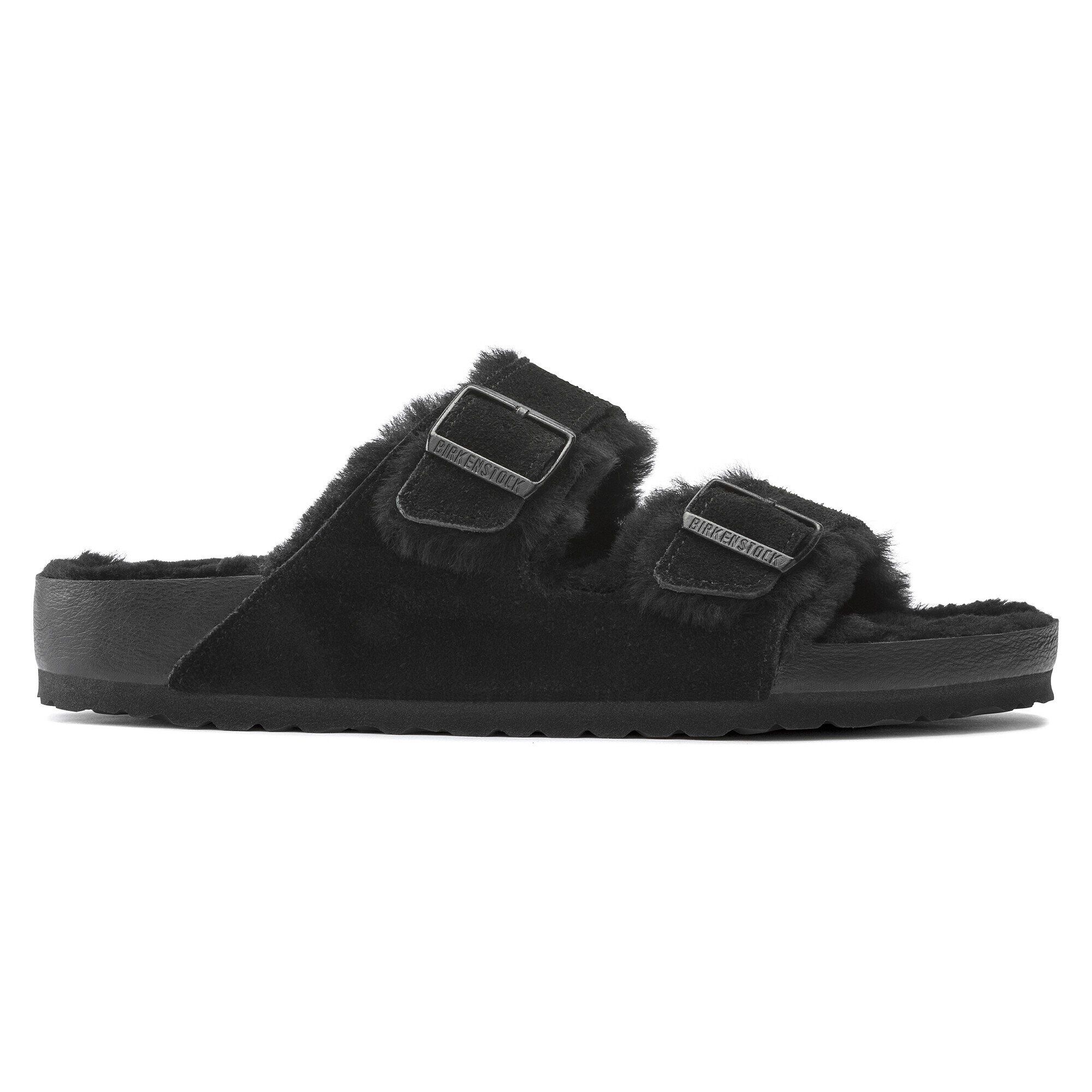 Birkenstock arizona fur black online
