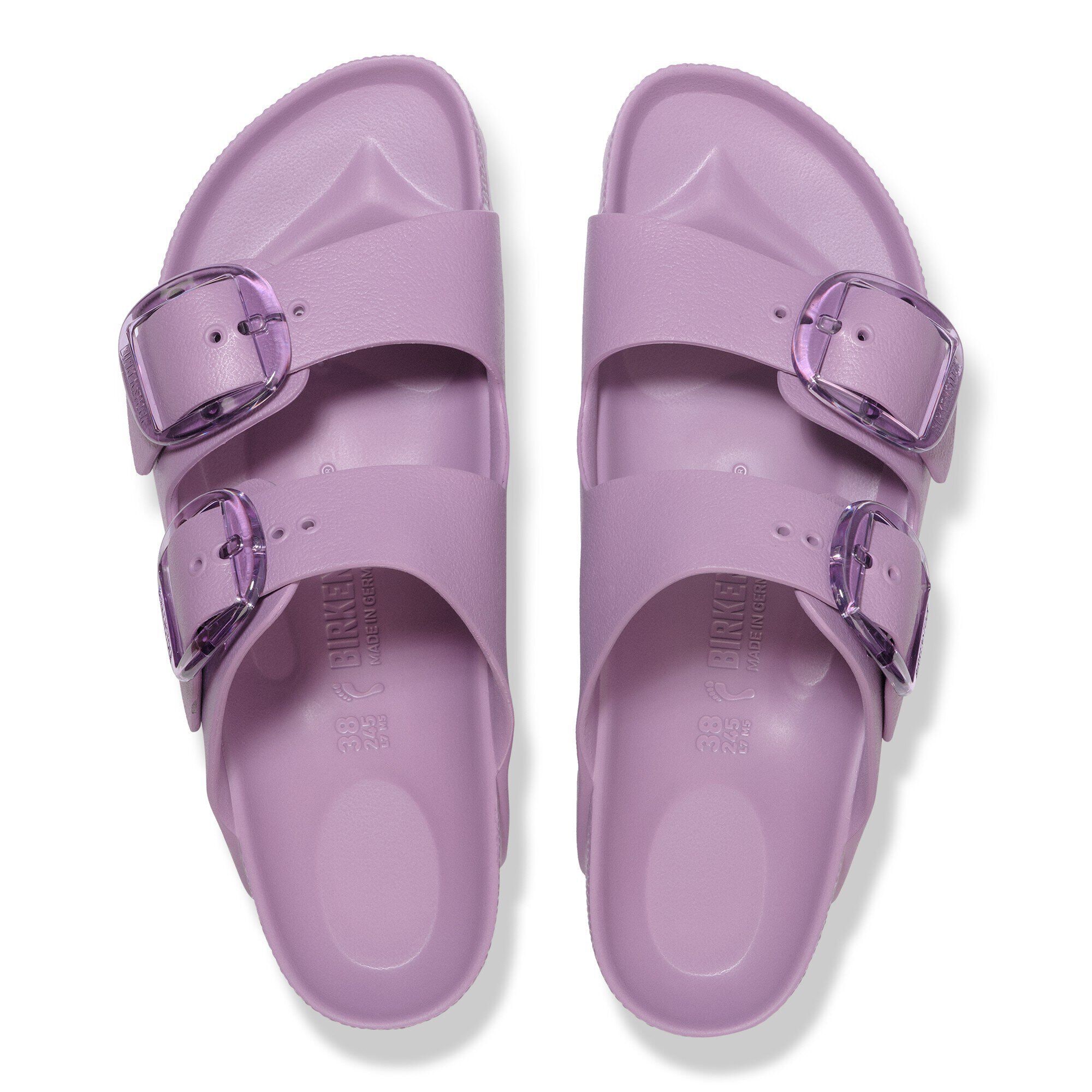 サンダル・ミュール BIRKENSTOCK \"Arizona Big Buckle\" sandals (1030528 PURPLE) Arizona Big Buckle Nubuck Leather Purple Fog | BIRKENSTOCK
