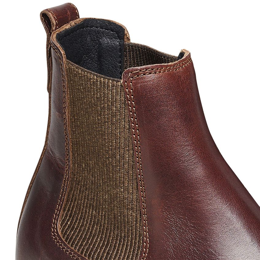brown slip on boots womens
