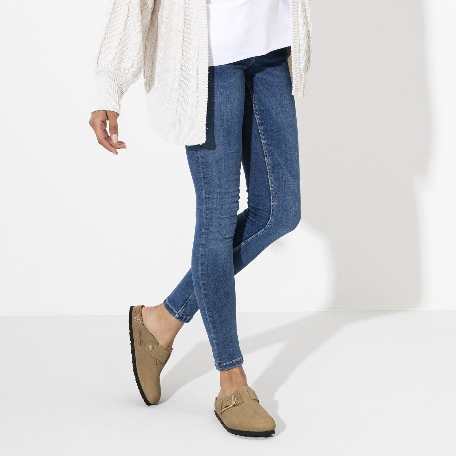 birkenstock boston mud green