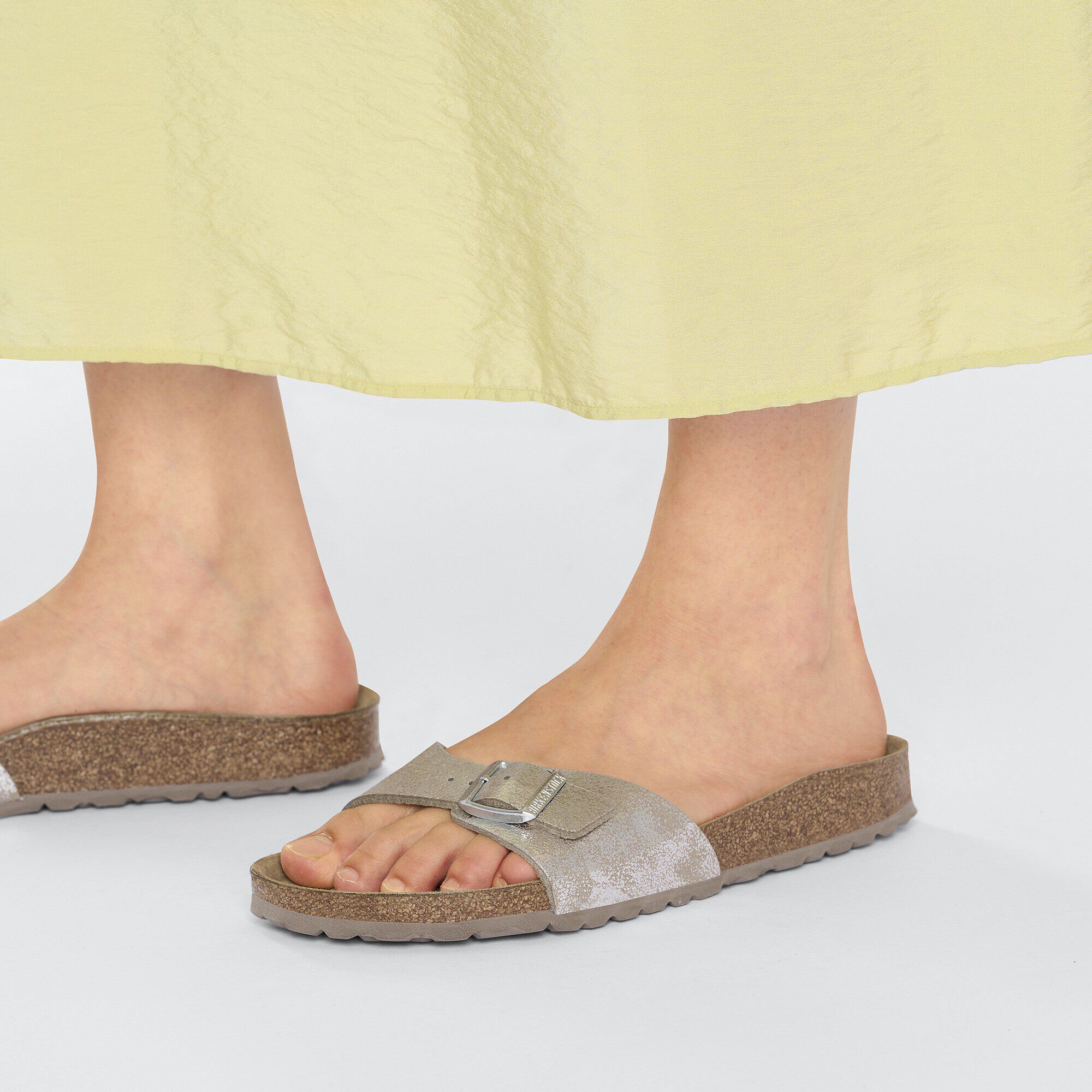 Madrid Synthetics Washed Metallic Silver | BIRKENSTOCK