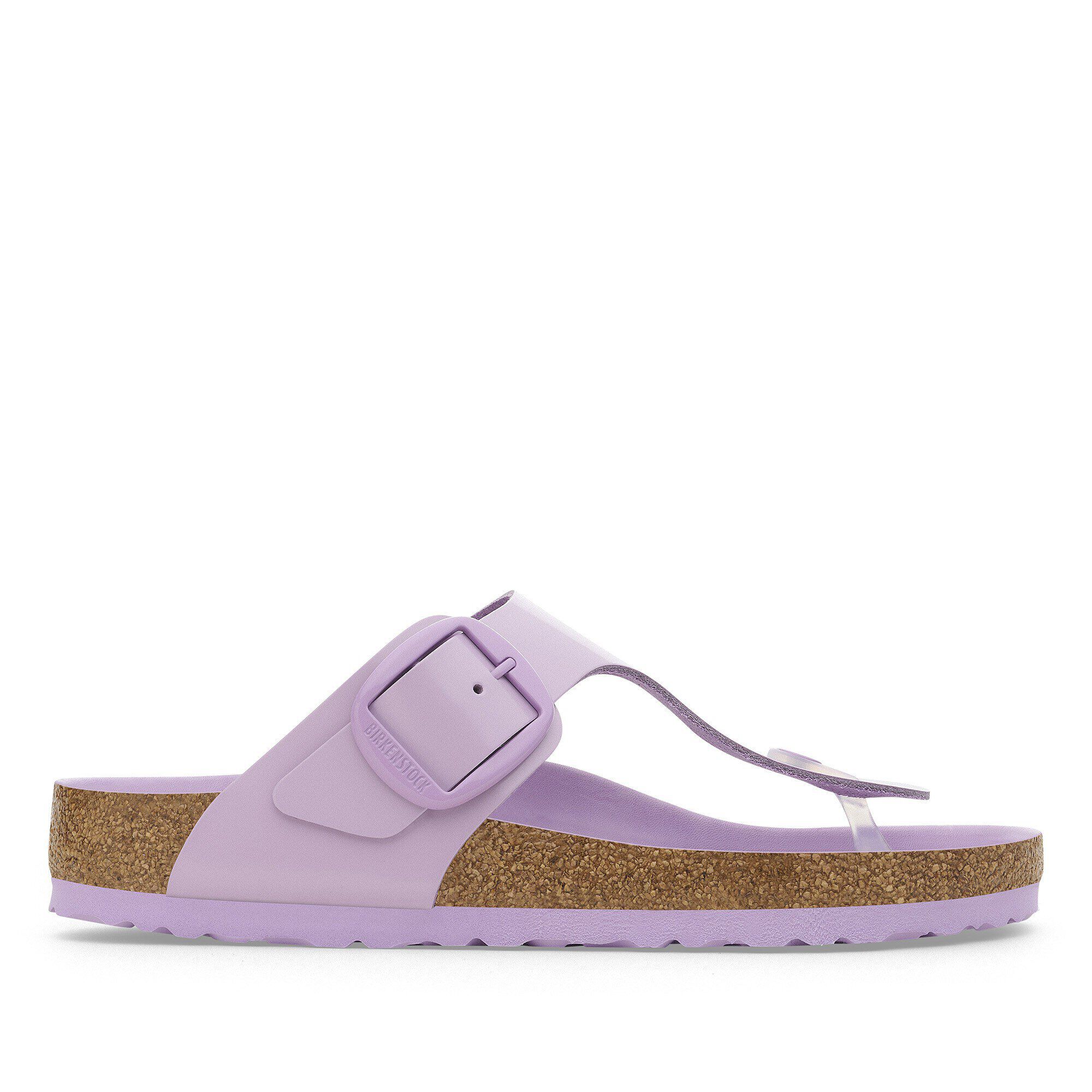 Gizeh Big Buckle Natural Leather Patent High-Shine Crocus