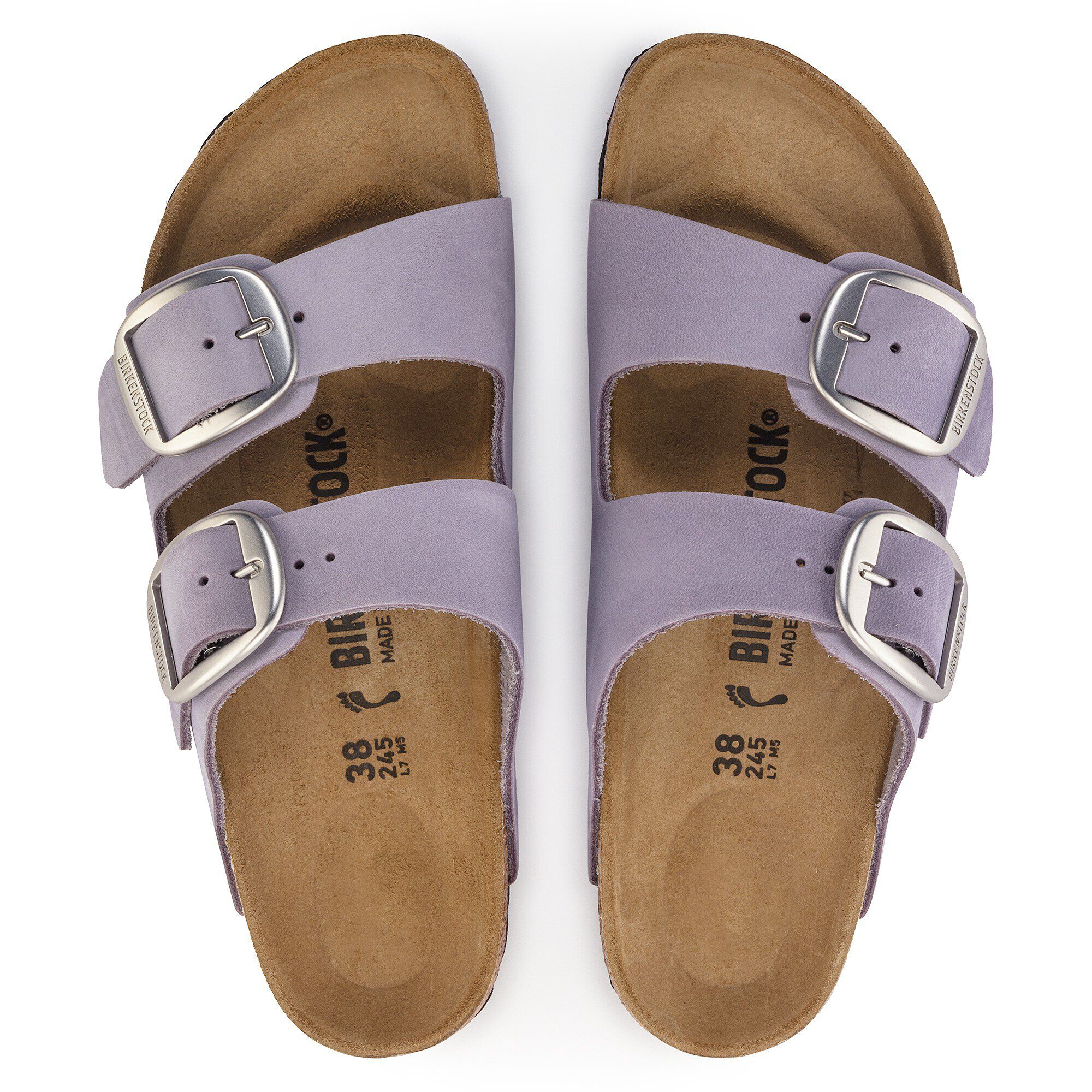 Arizona Big Buckle Nubuck Leather Purple Fog | BIRKENSTOCK