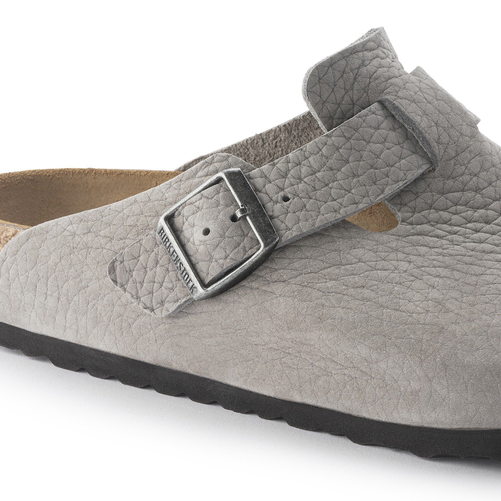 Grey leather birkenstocks hotsell