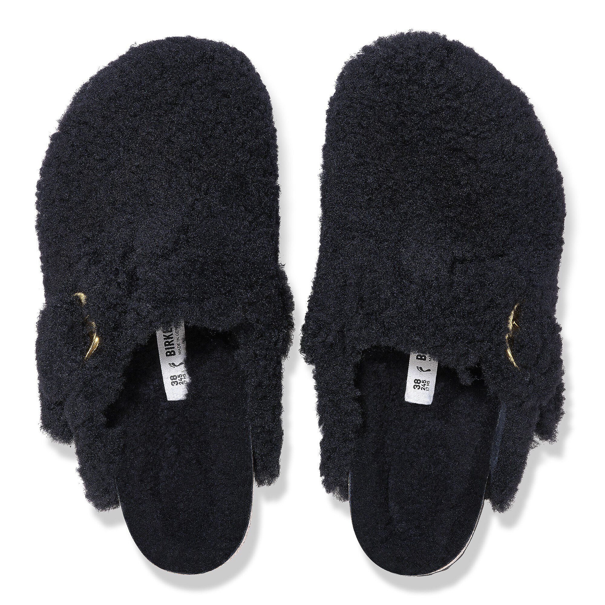 Boston Big Buckle Shearling Black Gold | BIRKENSTOCK