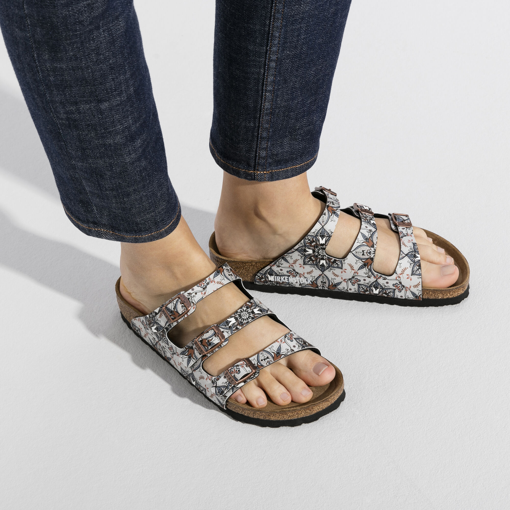 Florida Birko Flor Boho Flowers Navy