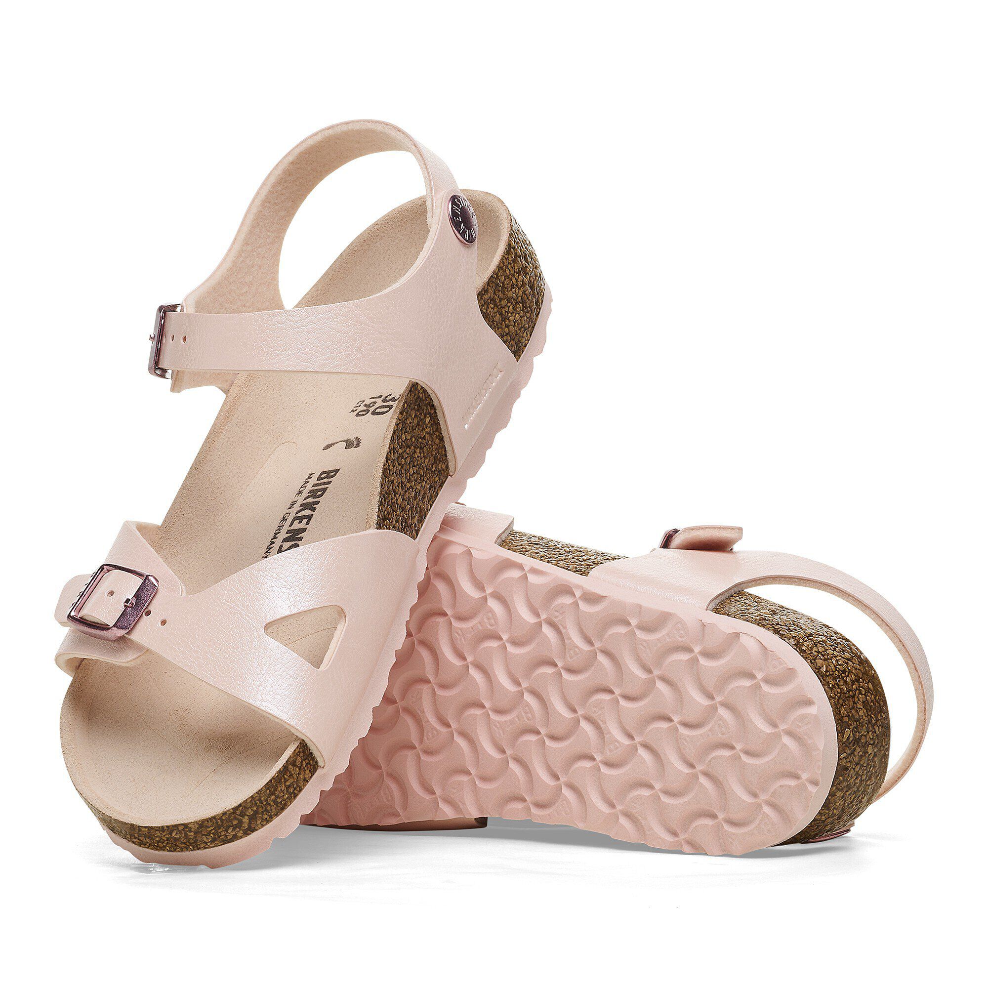 Birkenstock rio rose gold hotsell