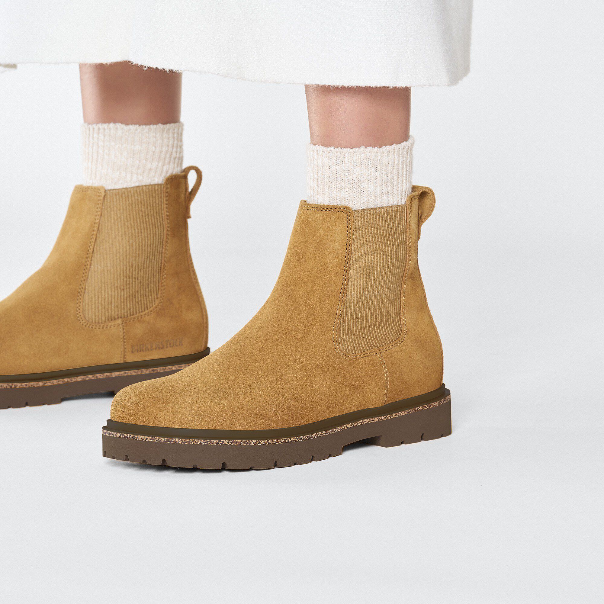 Highwood Slip On Women Suede Leather Mink | BIRKENSTOCK