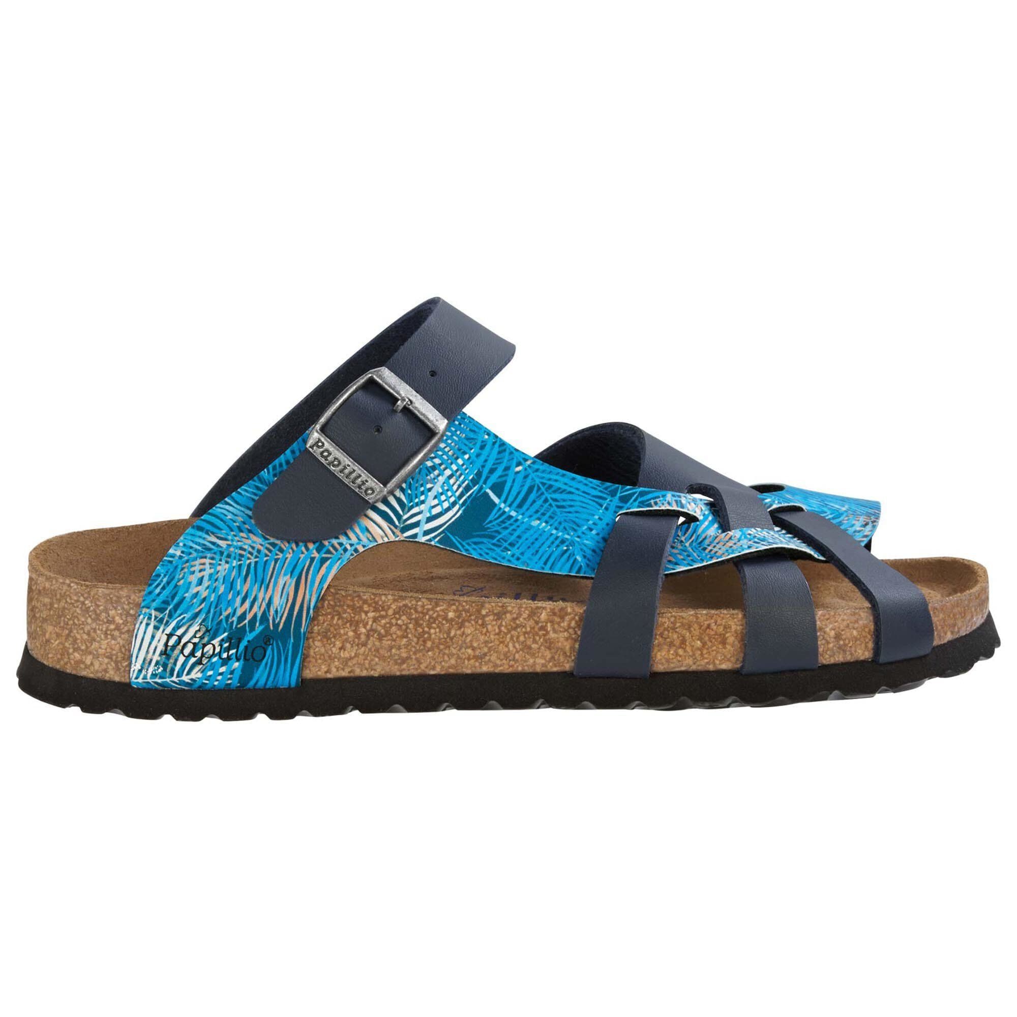 Pisa Soft Footbed Birko Flor Tropical Leaf Blue BIRKENSTOCK