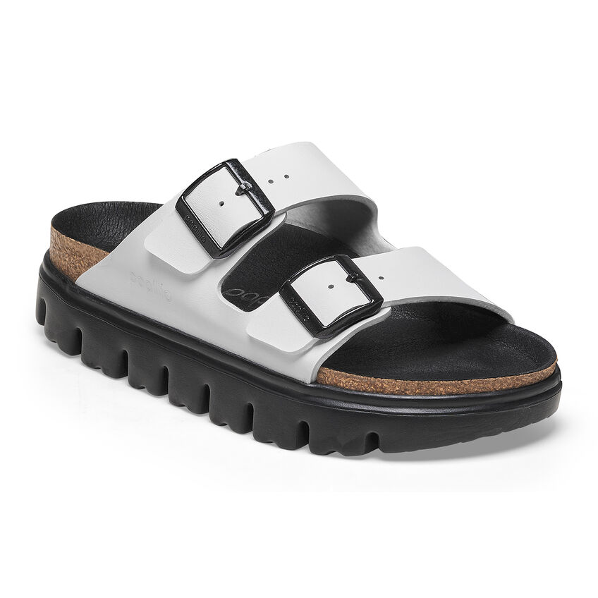 Birkenstock Arizona Platform Patent Black Slider Flat Sandals