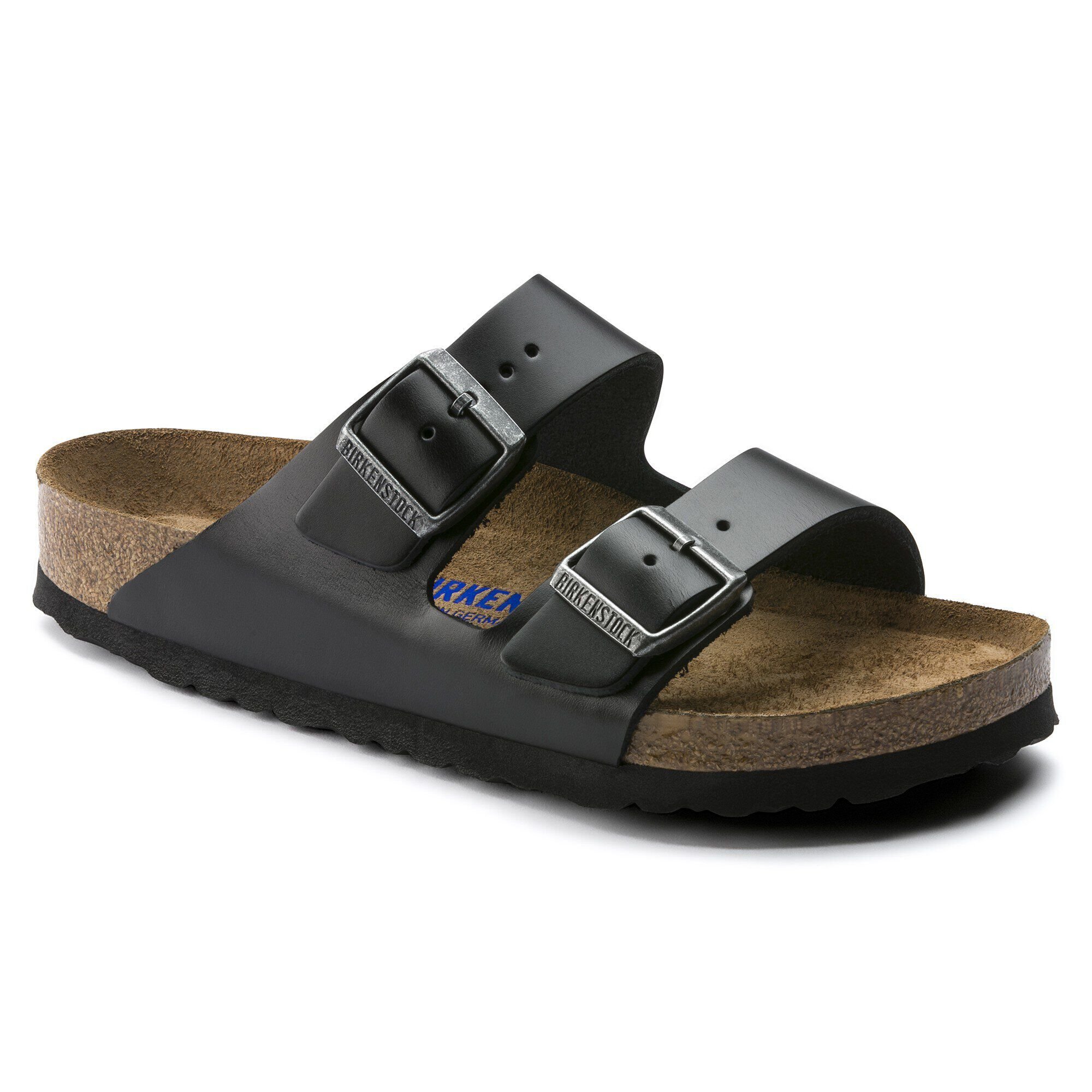 Birkenstock arizona oiled leather top black
