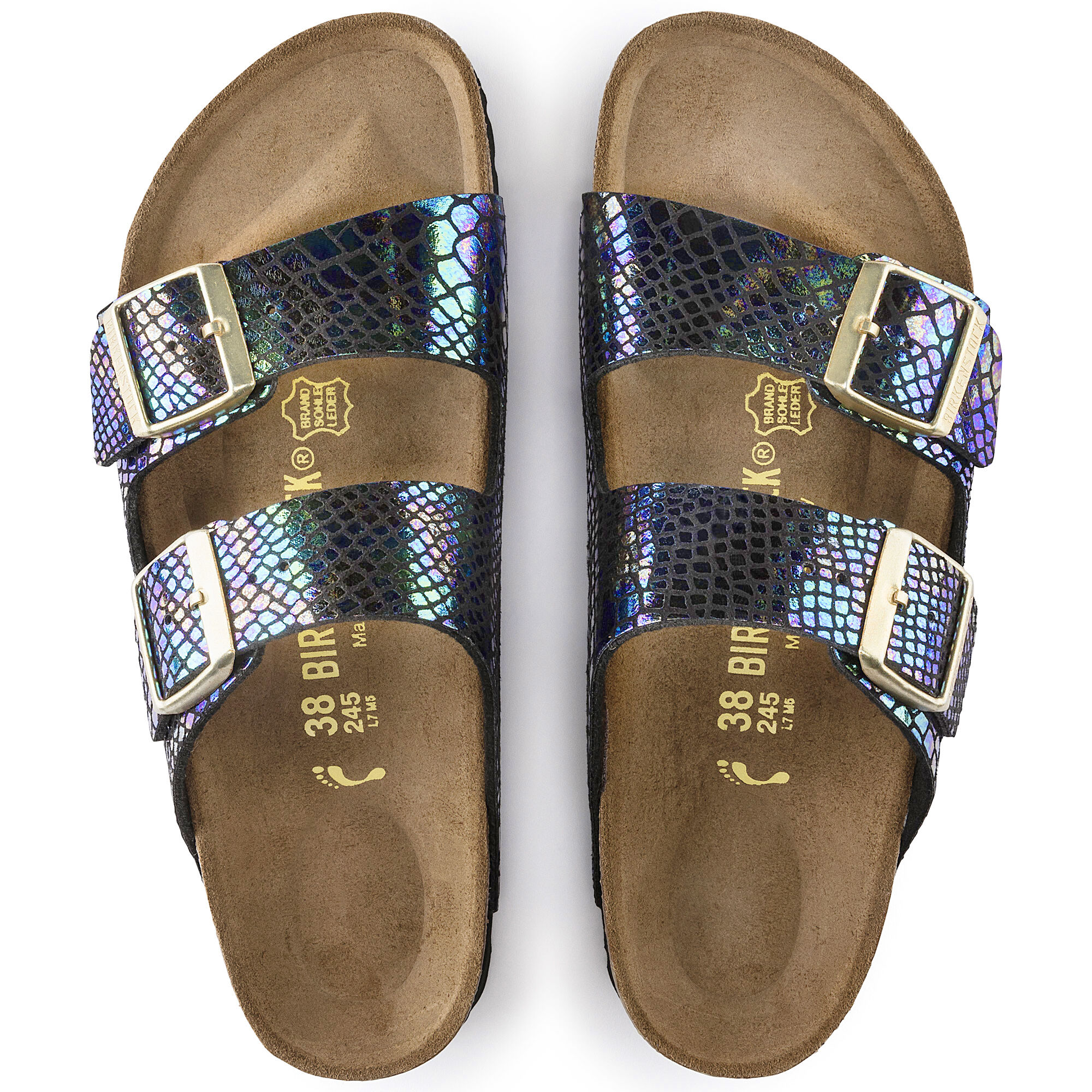 Birkenstock arizona top snakeskin black