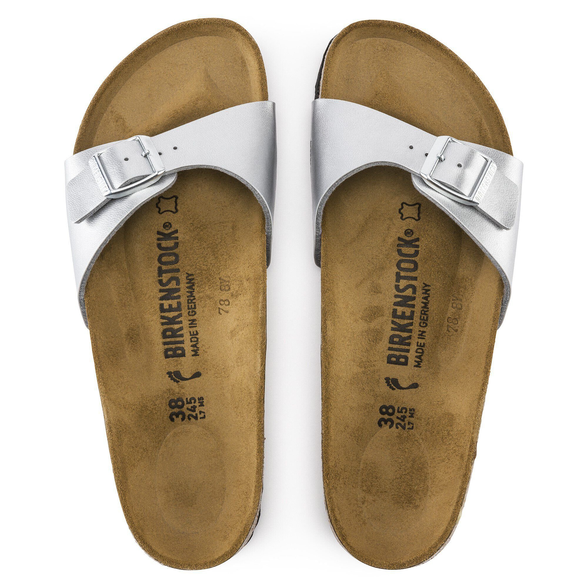 【新品未使用】BIRKENSTOCK Madrid BS Silver 38 Madrid Birko-Flor Silver | BIRKENSTOCK