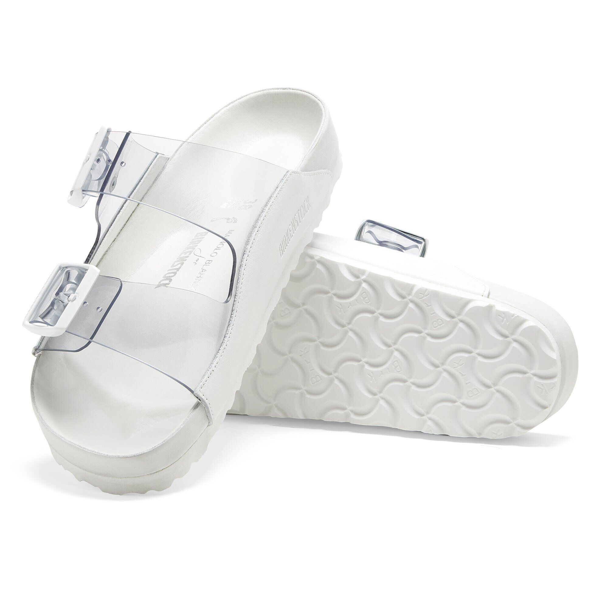 Manolo Blahnik Arizona PVC Synthetics White BIRKENSTOCK