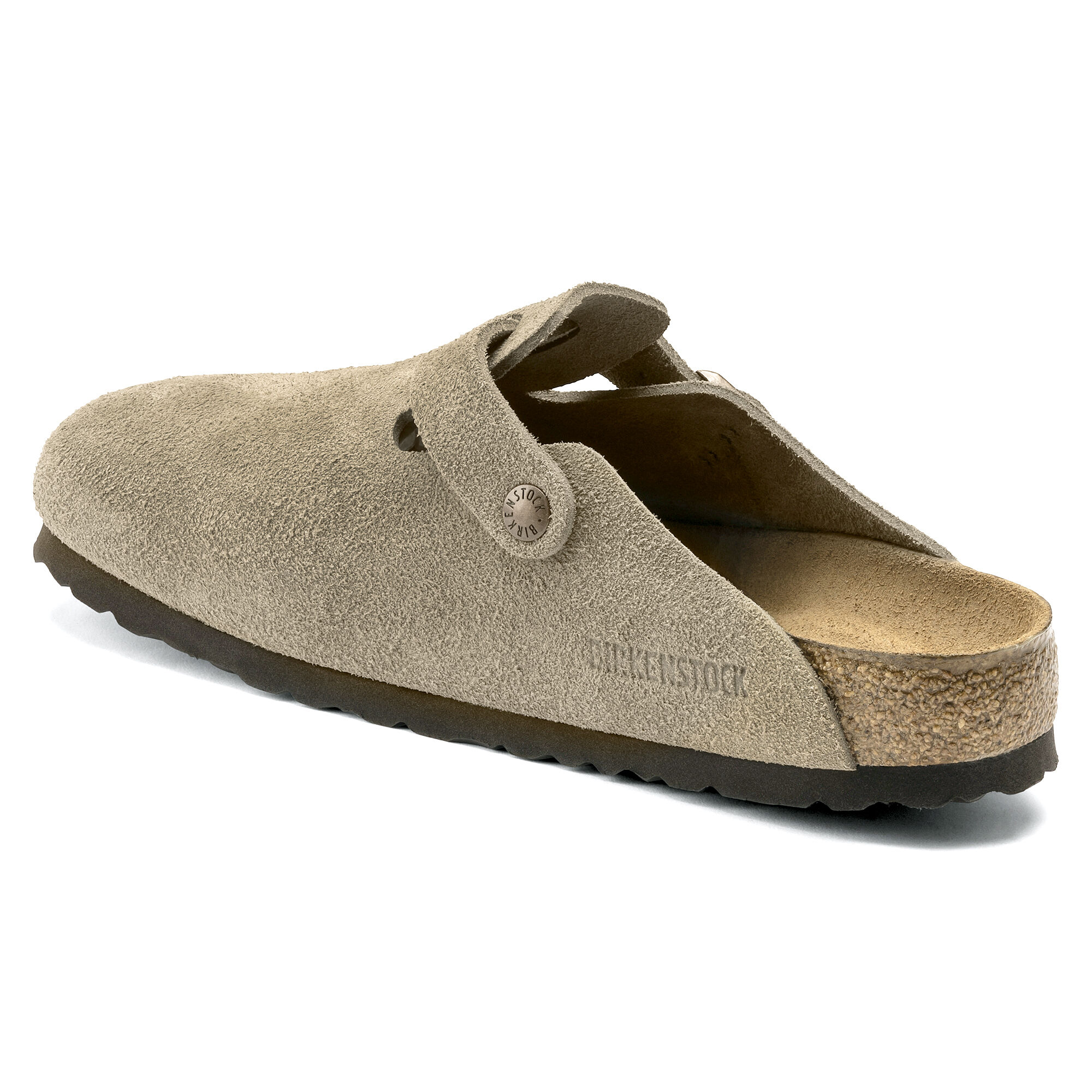 Boston Soft Footbed Suede Leather Taupe | BIRKENSTOCK