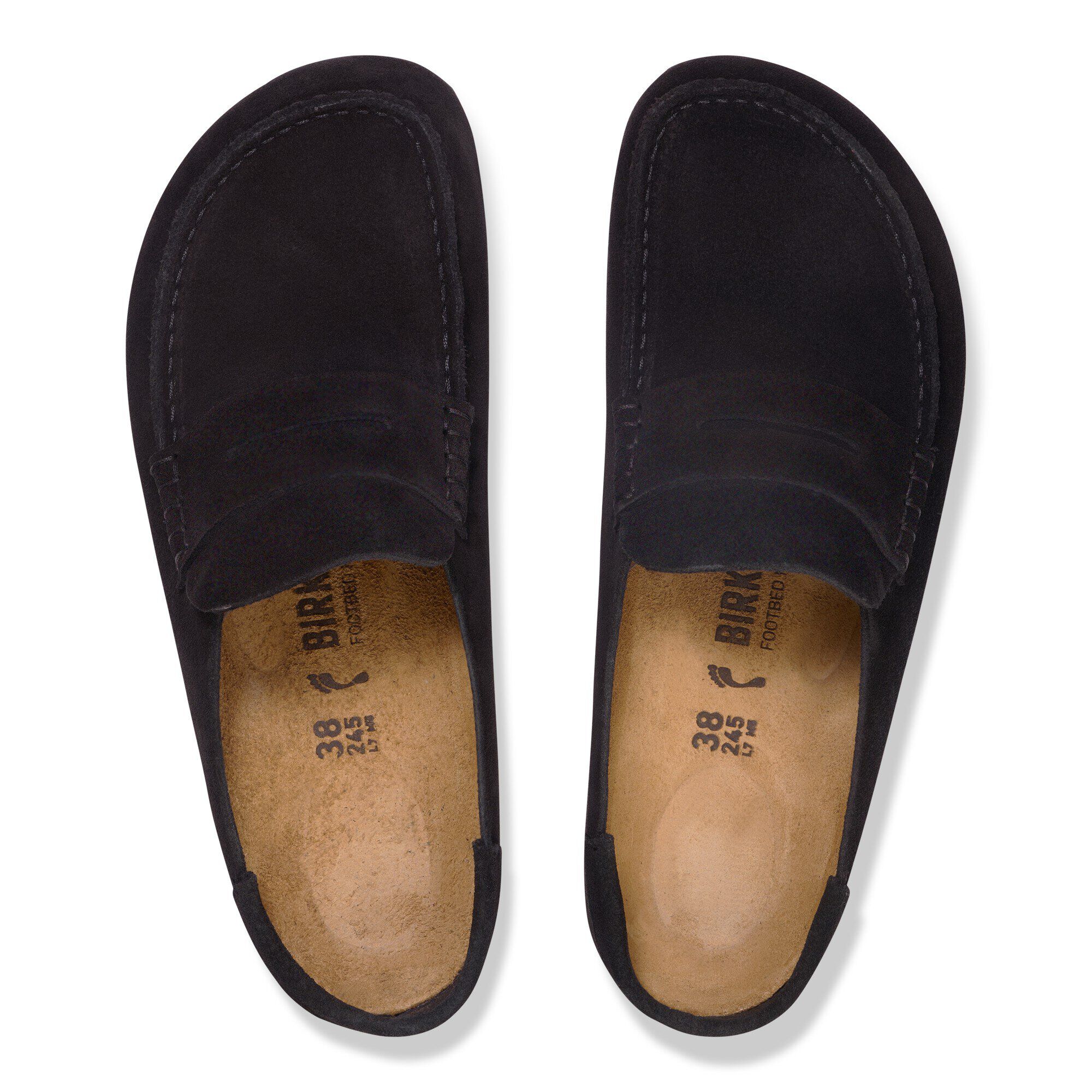 サンダル・ミュール BIRKENSTOCK NAPLES WRAPPED FLAT MULES IN SUEDE (NARROW FIT) Birkenstock - Naples Wrapped Suede Leather Sandals in Taupe