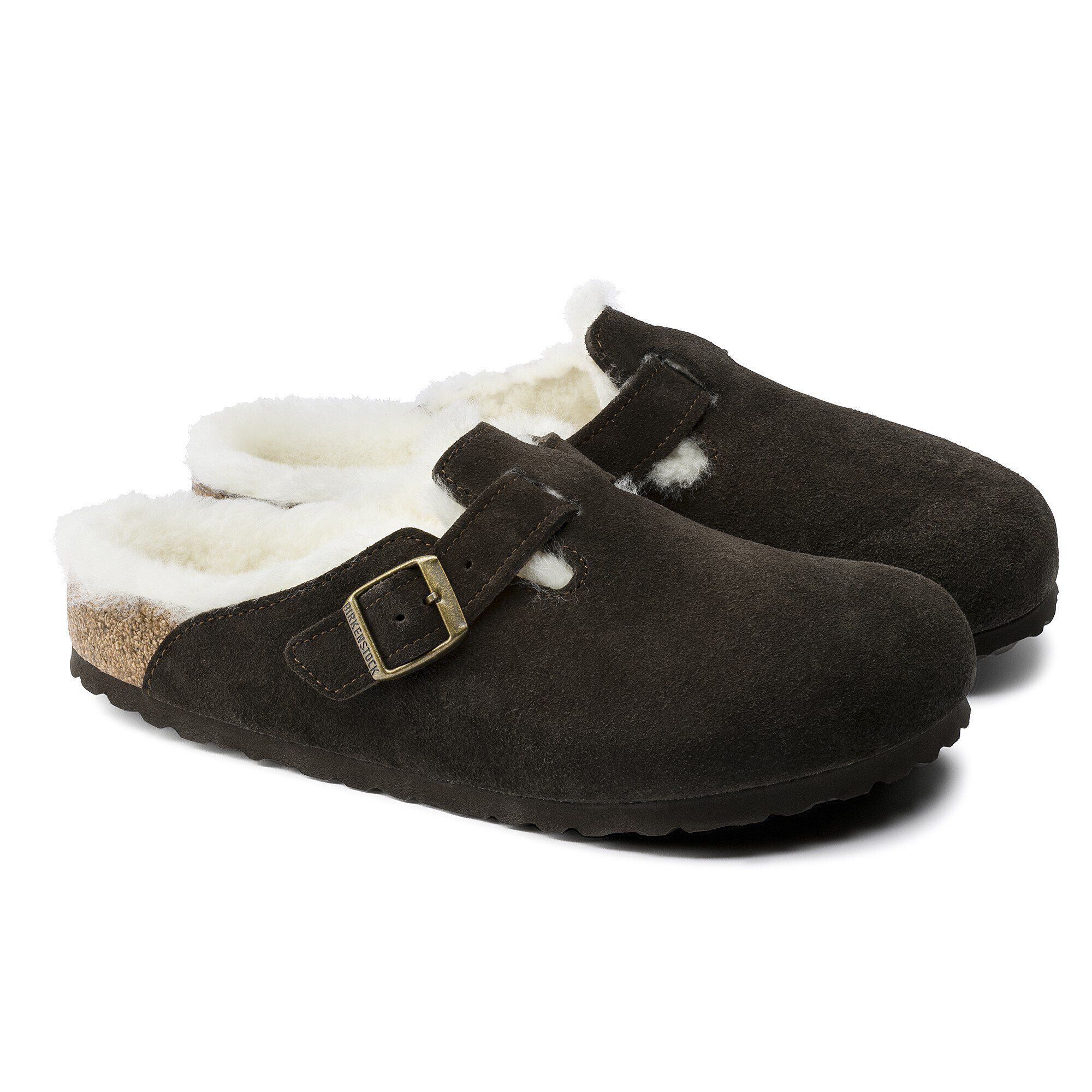 Birkenstock boston shearling mocha cheap