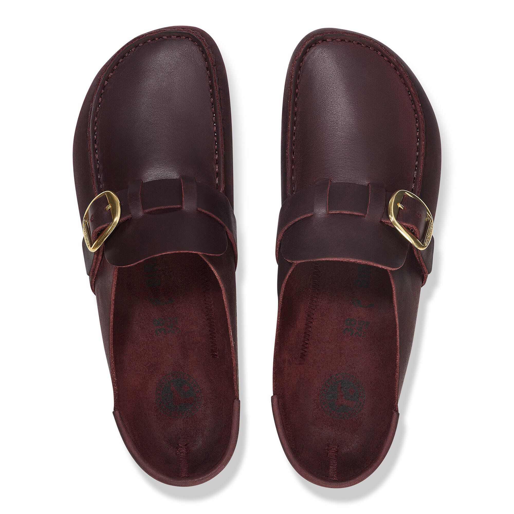 Birkenstock Buckley Oiled Leather Zinfandel Clogs