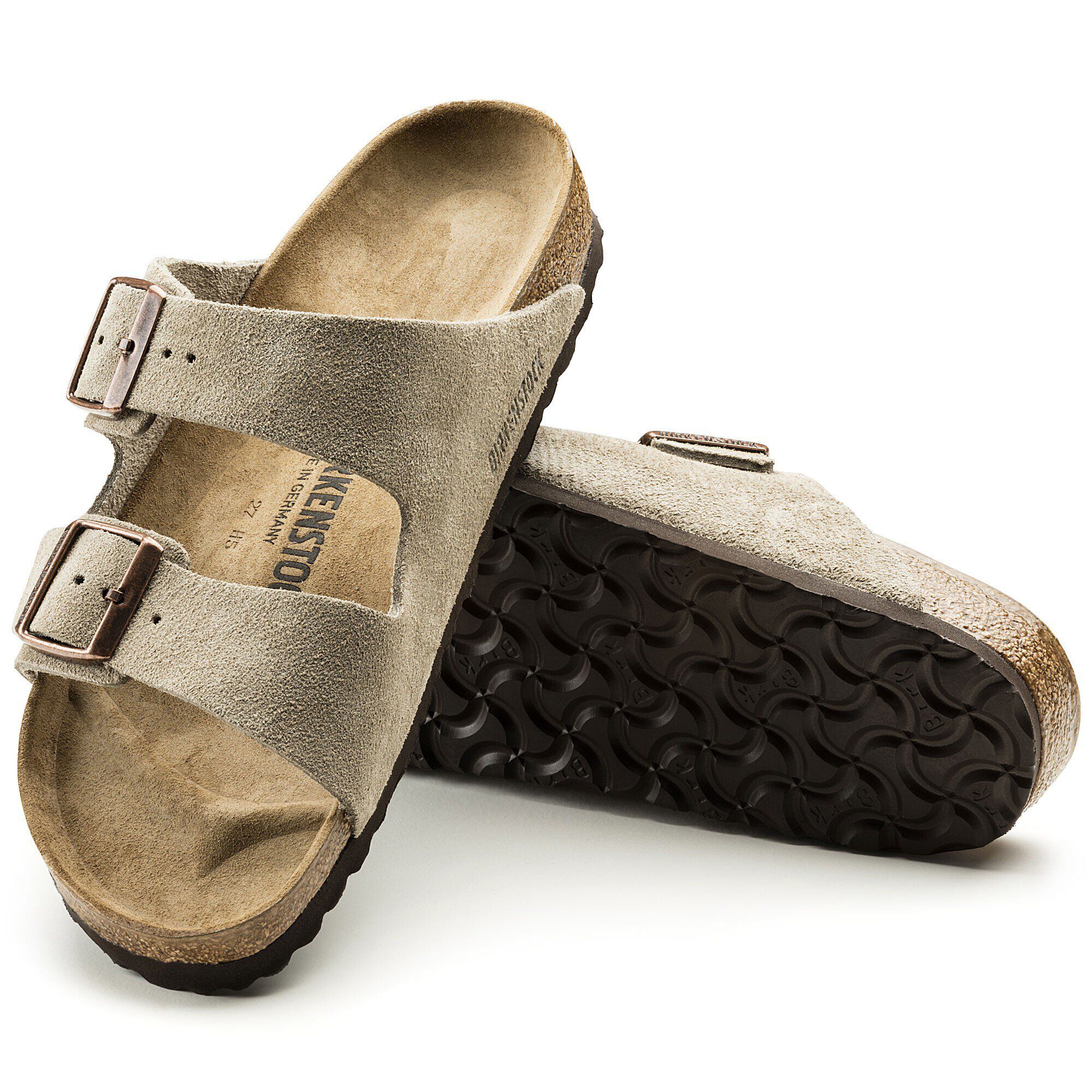 Arizona Suede Leather Taupe BIRKENSTOCK
