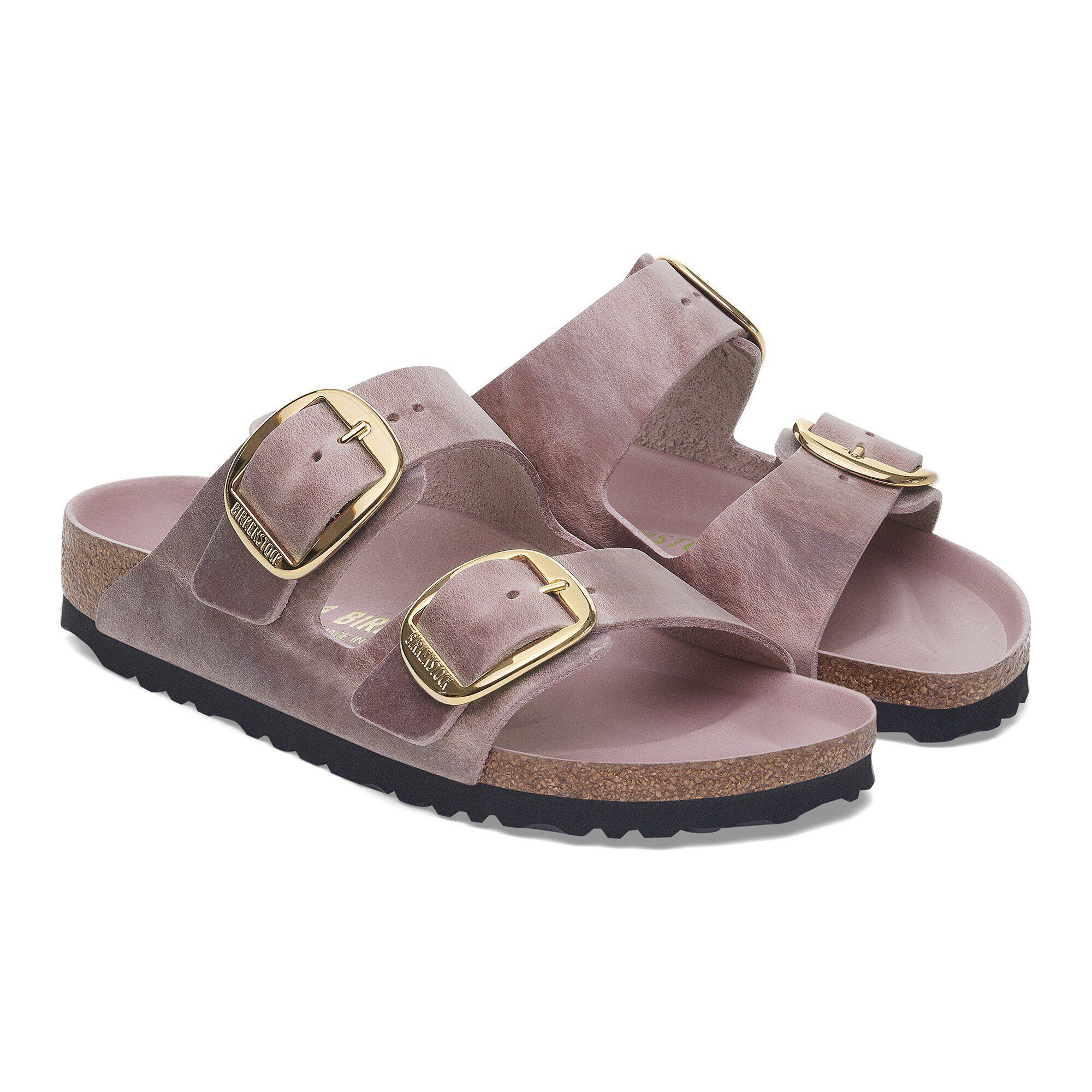 『ブARIZONA BIG BUCKLE FLAT SANDALS IN OILED LEATHER Arizona Big Buckle Oiled Leather Lavender | BIRKENSTOCK