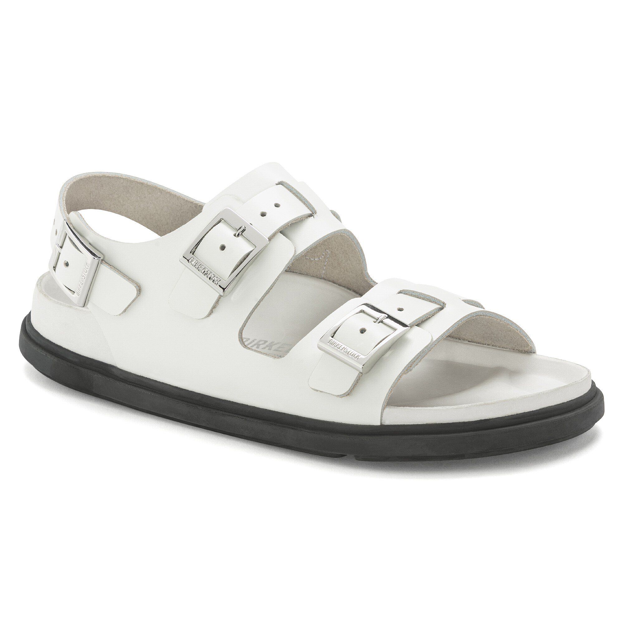 Birkenstock white leather sandals on sale