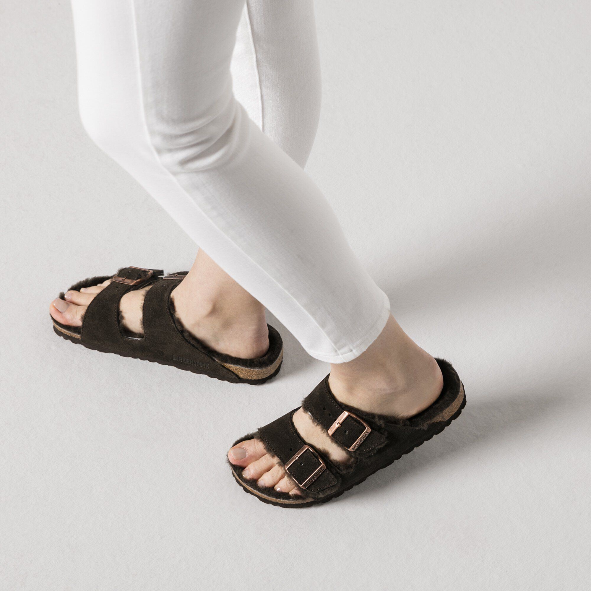 Arizona Shearling Suede Leather Shearling Mocha