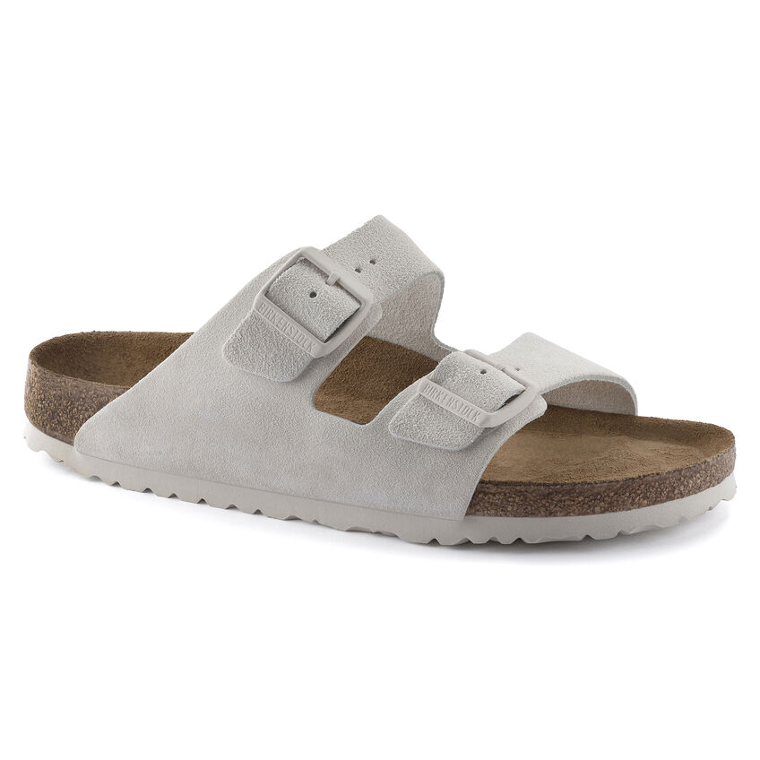 Arizona Soft Footbed Suede Leather Antique White