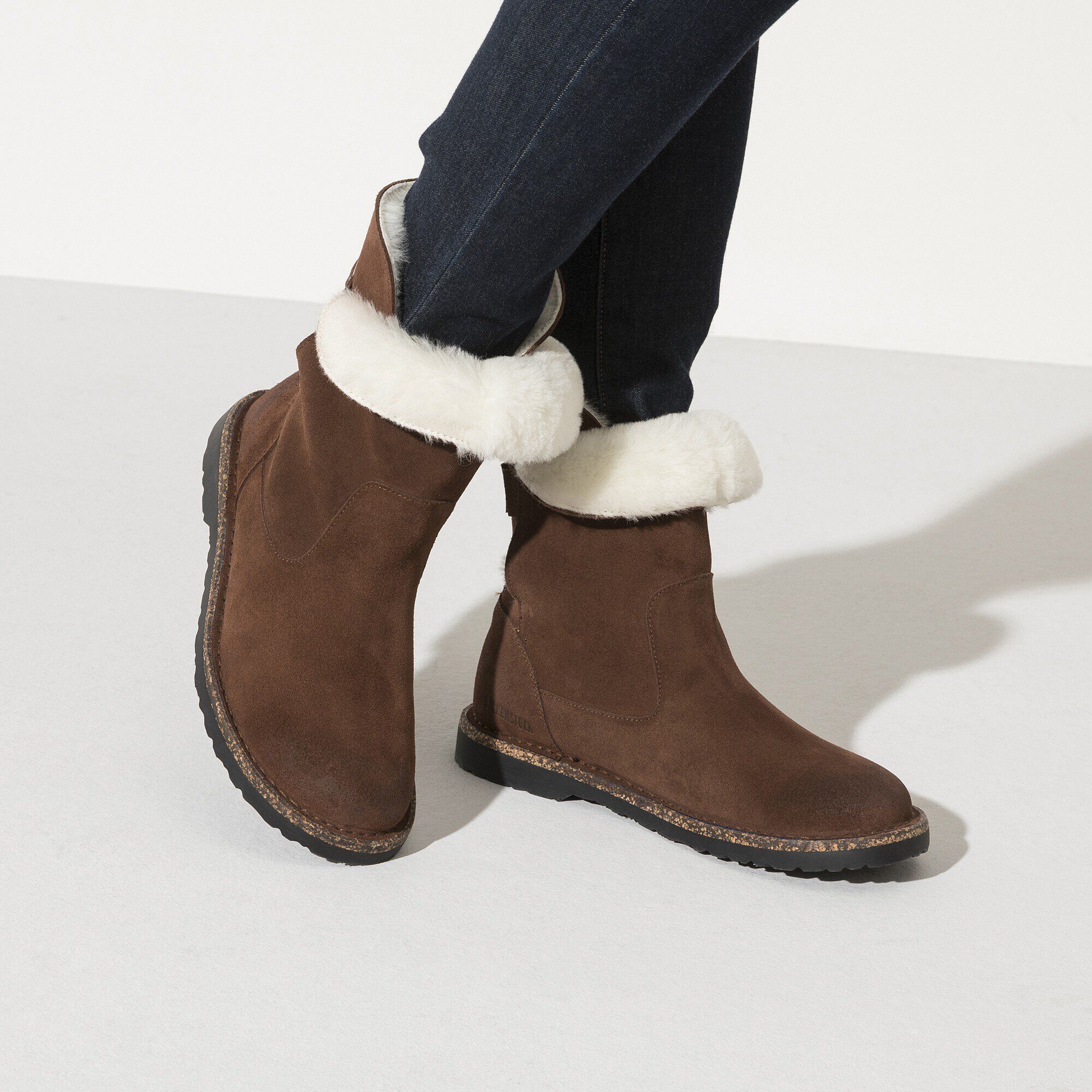 Uppsala Shearling Suede Leather Espresso BIRKENSTOCK