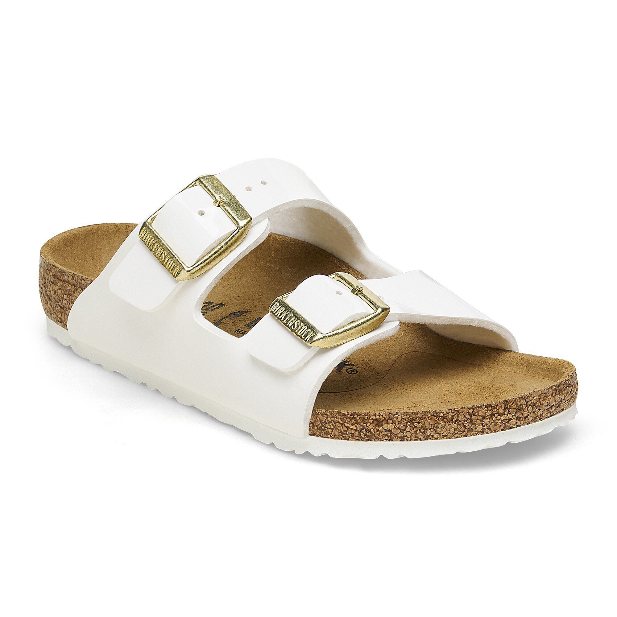 Birkenstock arizona hotsell patent white