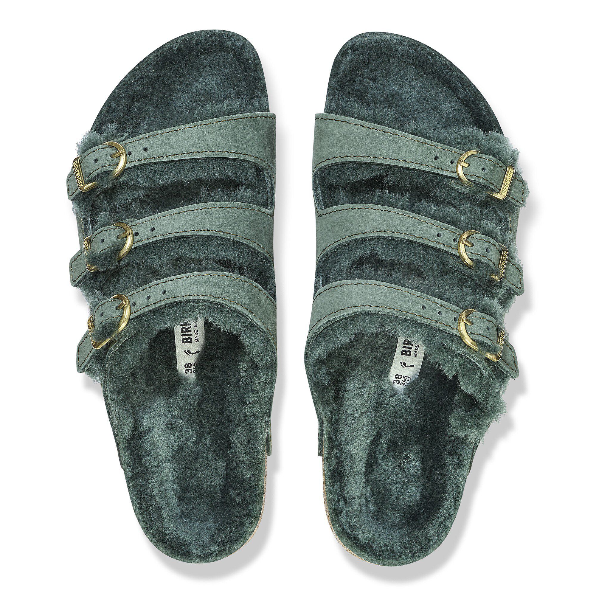 Florida Shearling Nubuck Leather Thyme BIRKENSTOCK