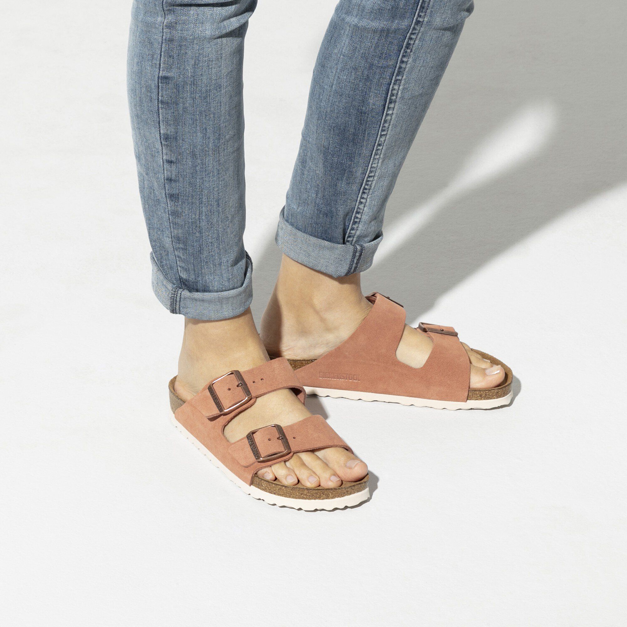 Arizona Soft Footbed Suede Leather Earth Red