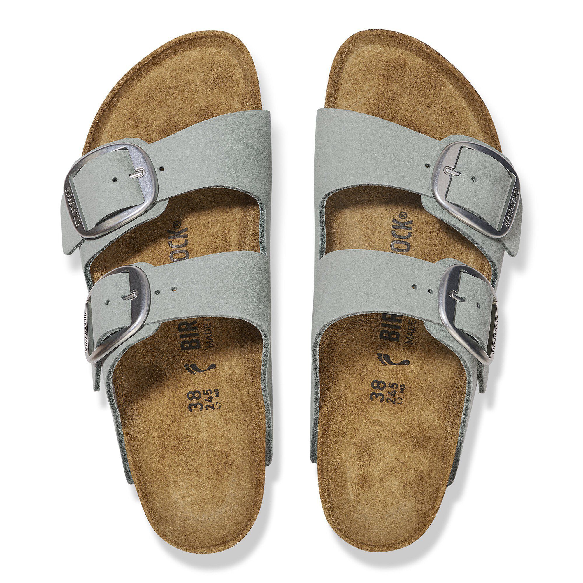Arizona Big Buckle Nubuck Leather Pure Sage | BIRKENSTOCK